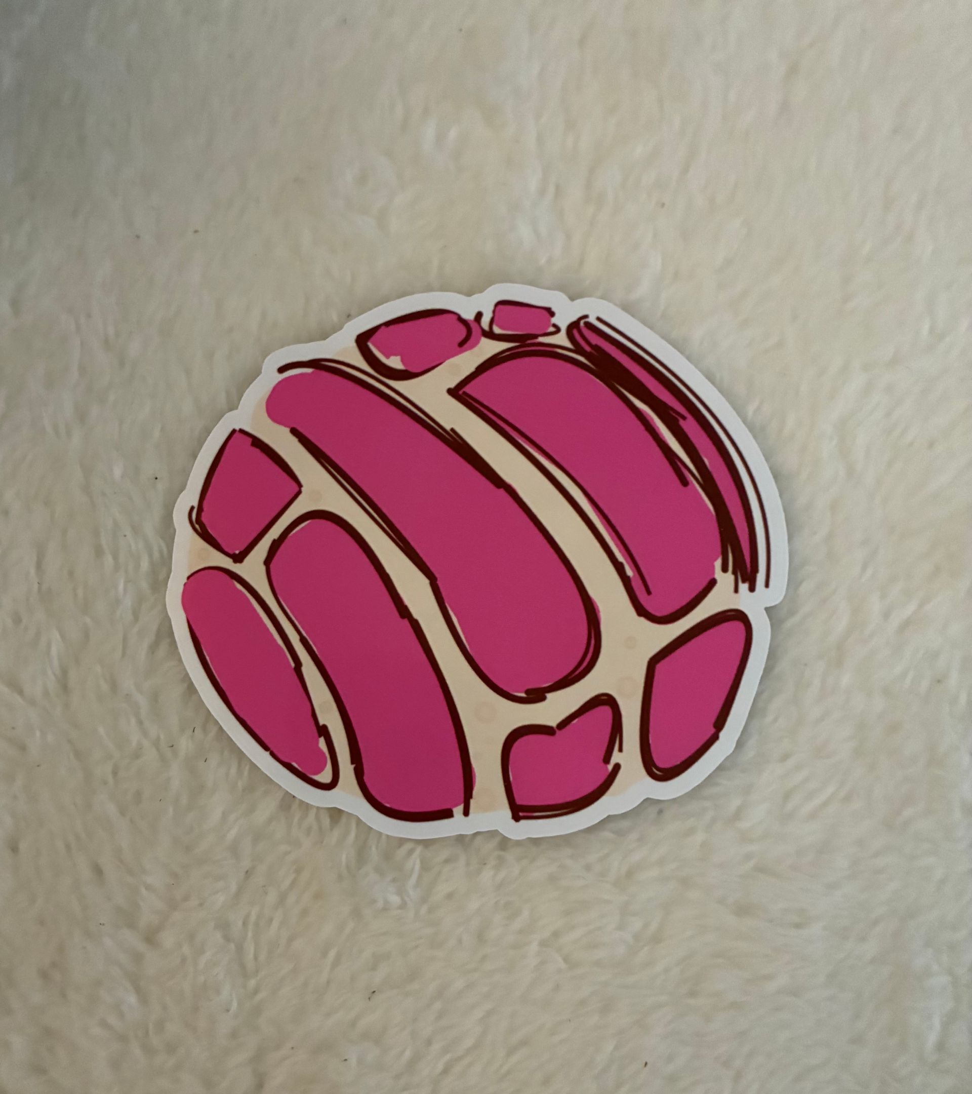 Pink Concha Vinyl Sticker
