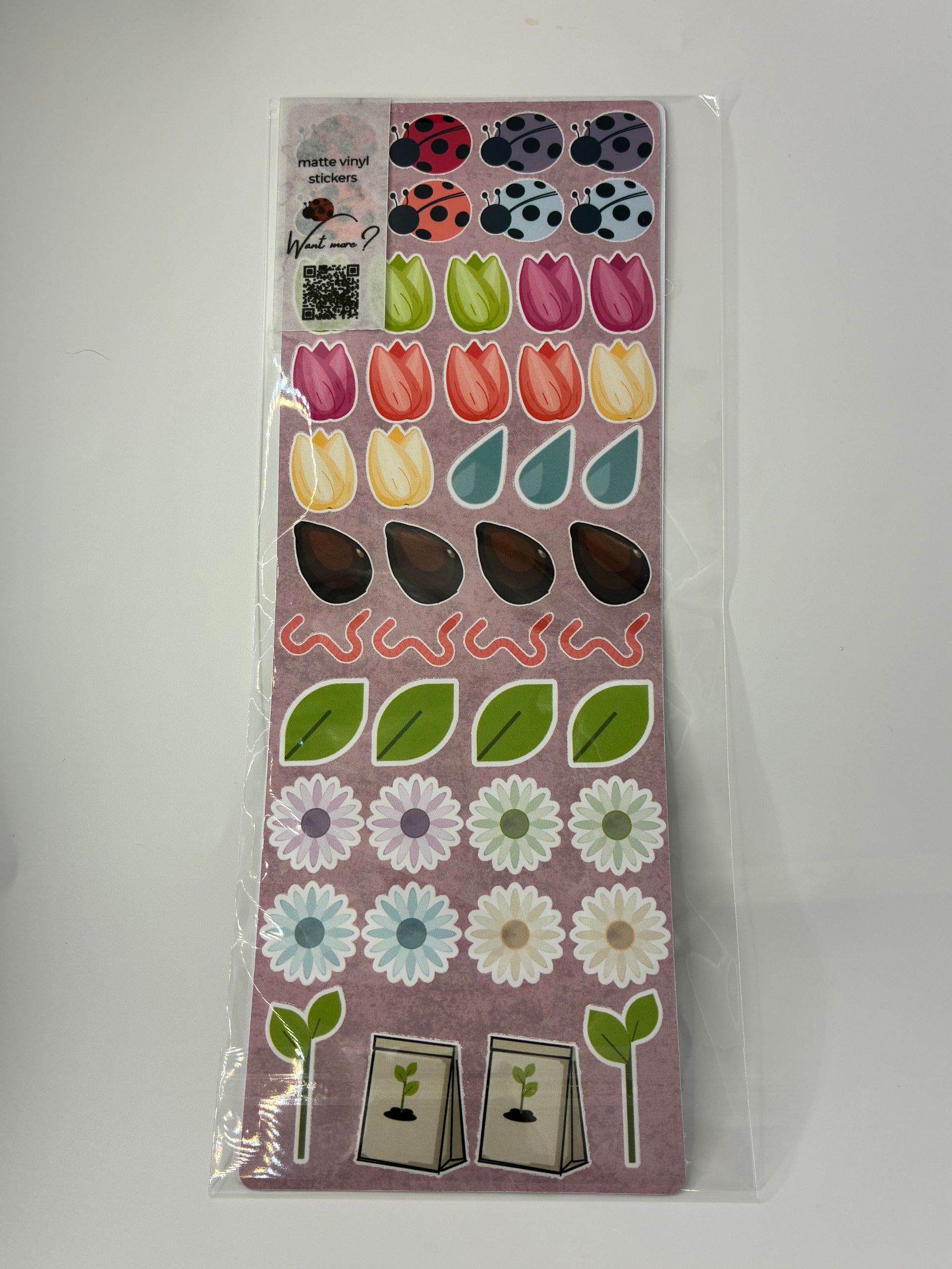 Pressed Petals Garden Planner Stickers – Two-Sheet Matte Vinyl Set