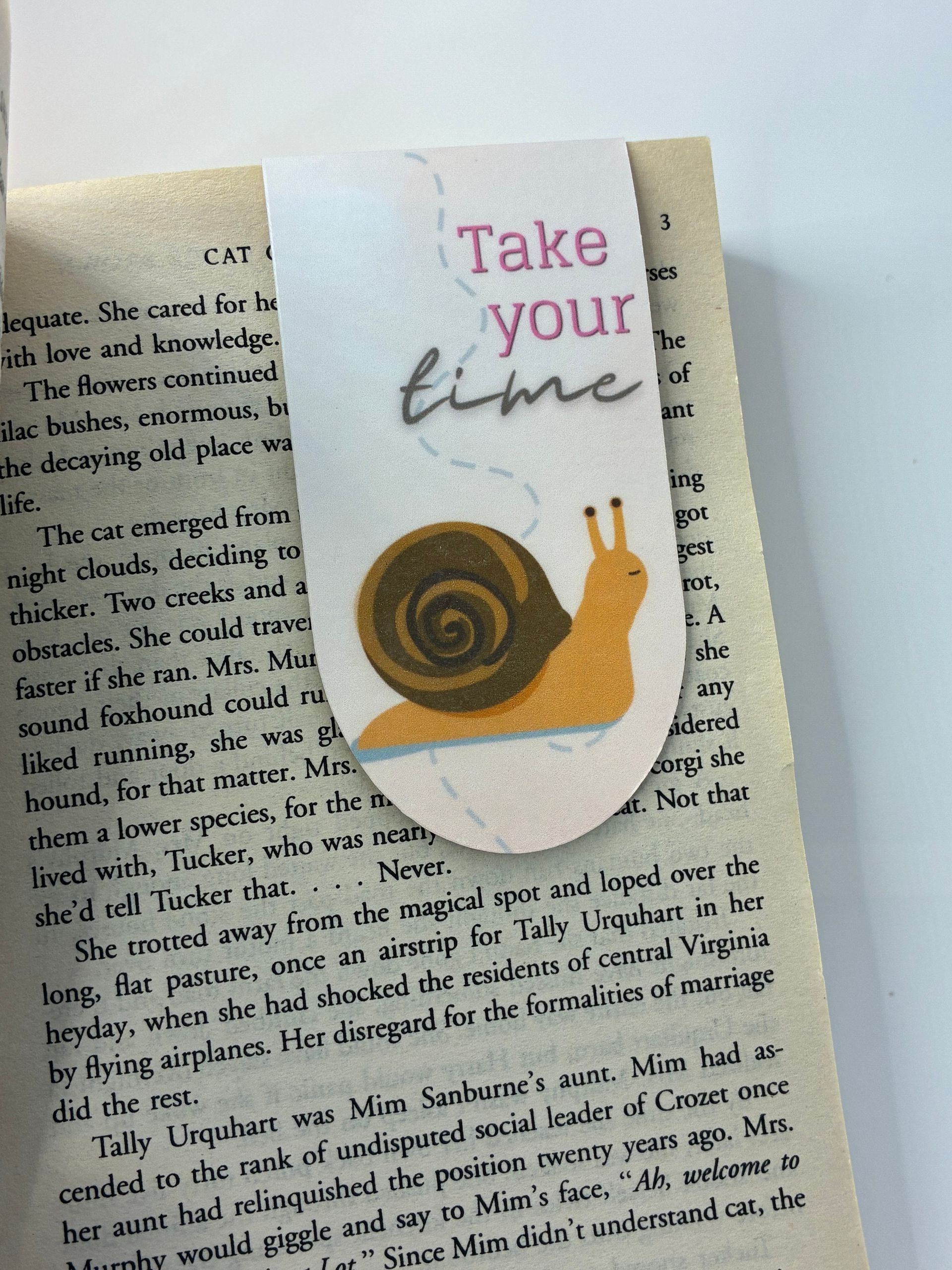 Take Your Time Snail Magnetic Bookmark
