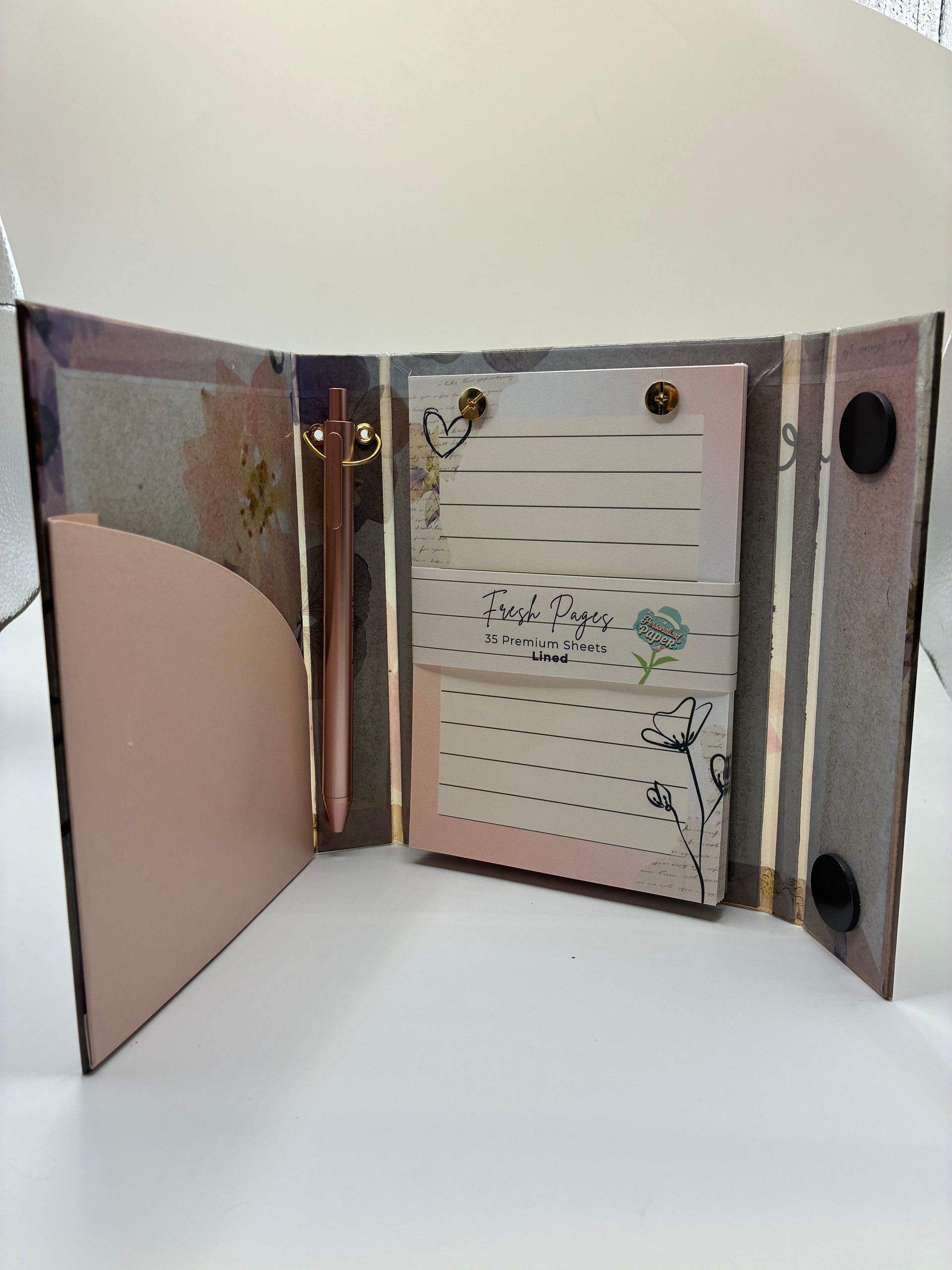 Pressed Petals Refillable Memo Folio