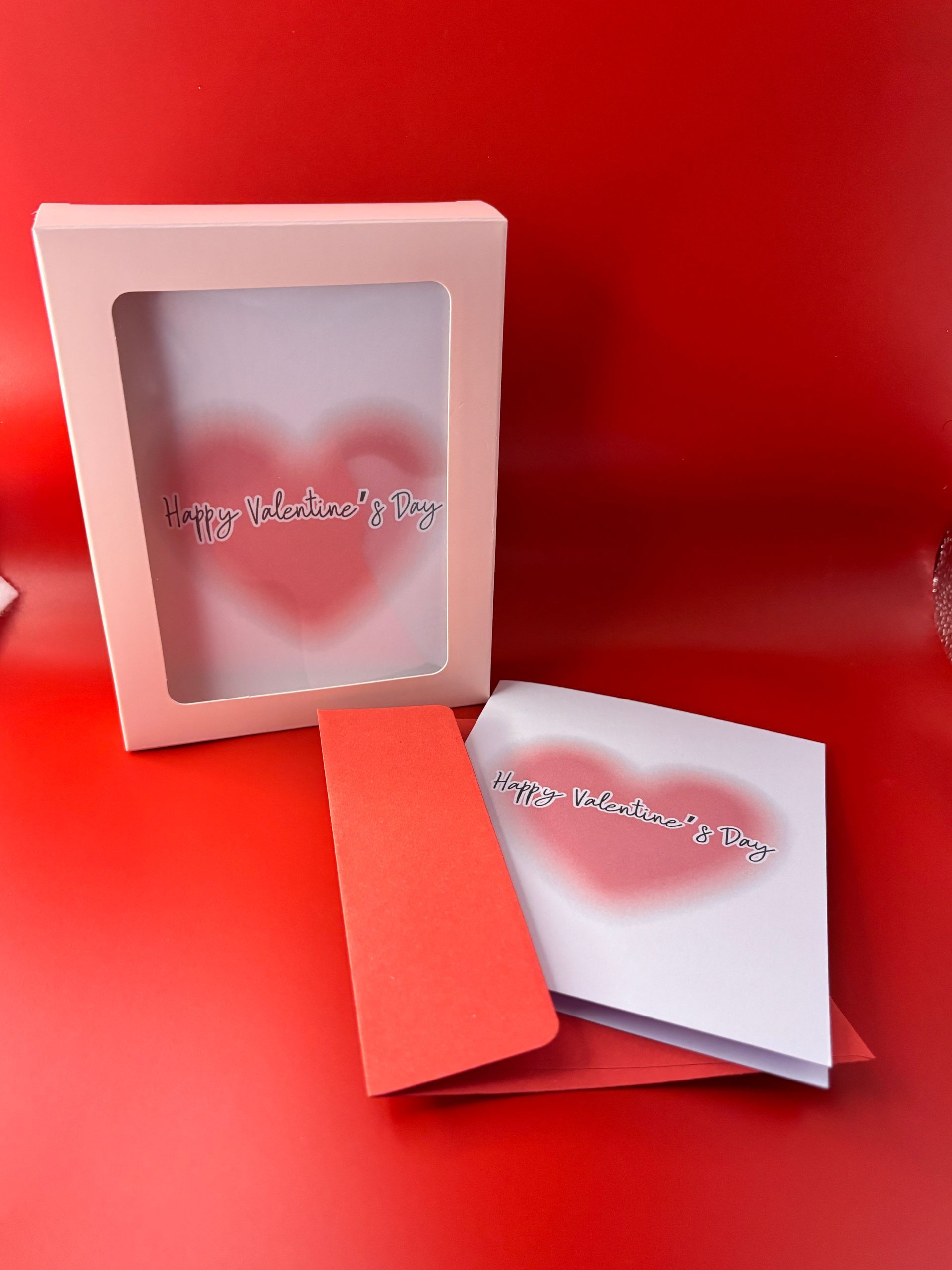 Soft Heart Valentine’s Day Card Set