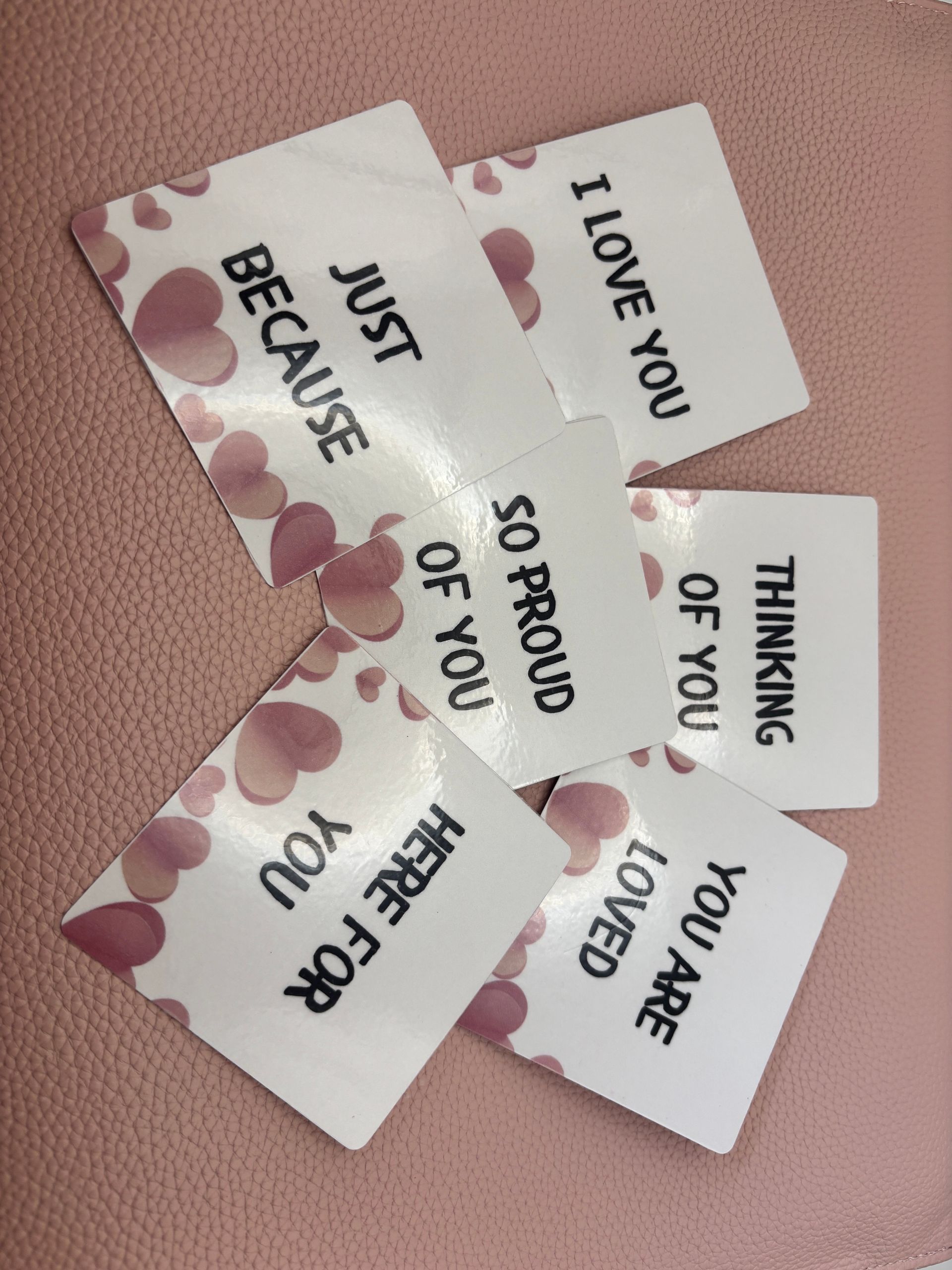 Mini Love Notes (12 Pack) | 3x3 Flat Cards- Hearts