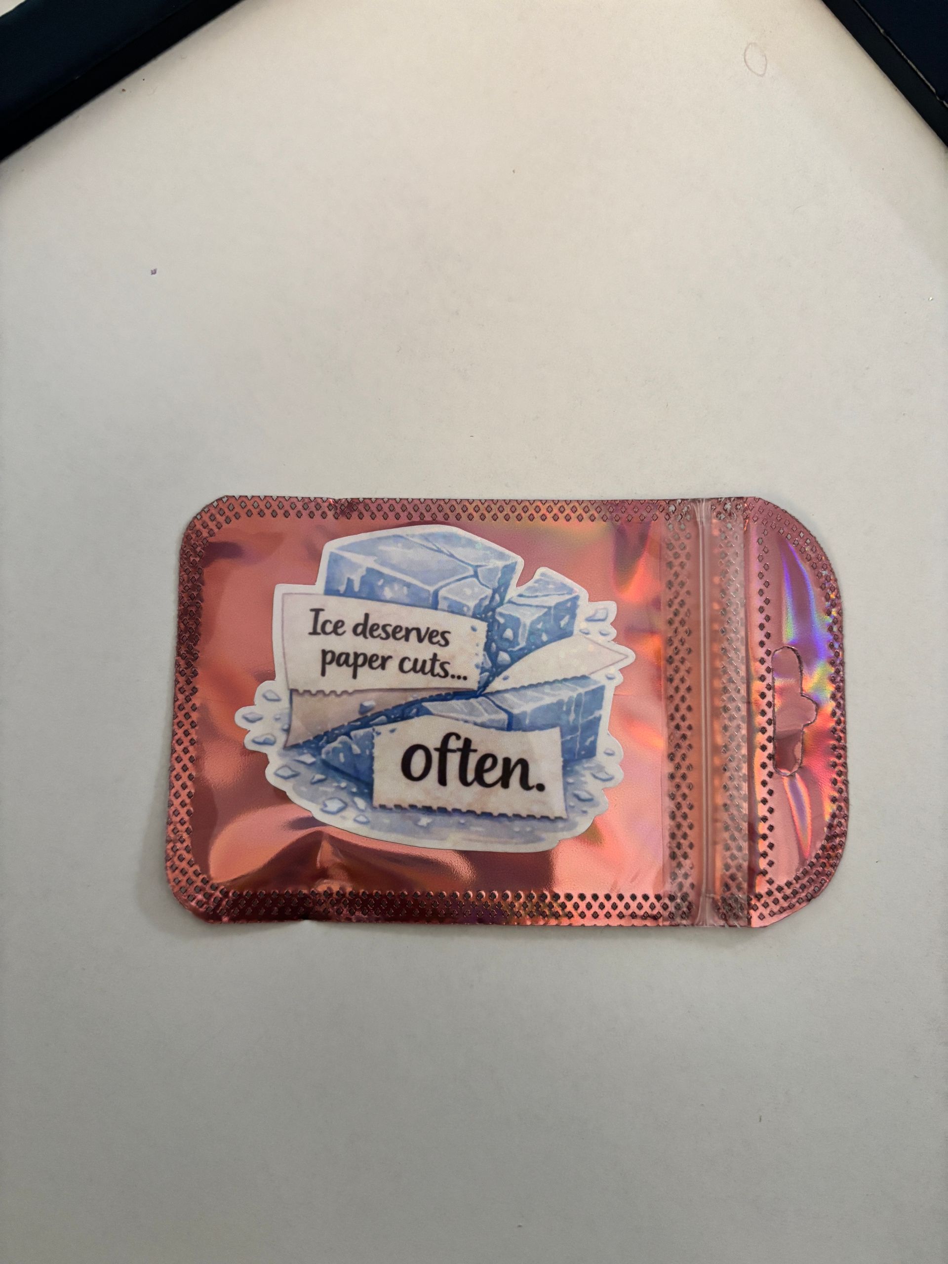 Ice Deserves Papercuts.. | Holographic Vinyl Sticker