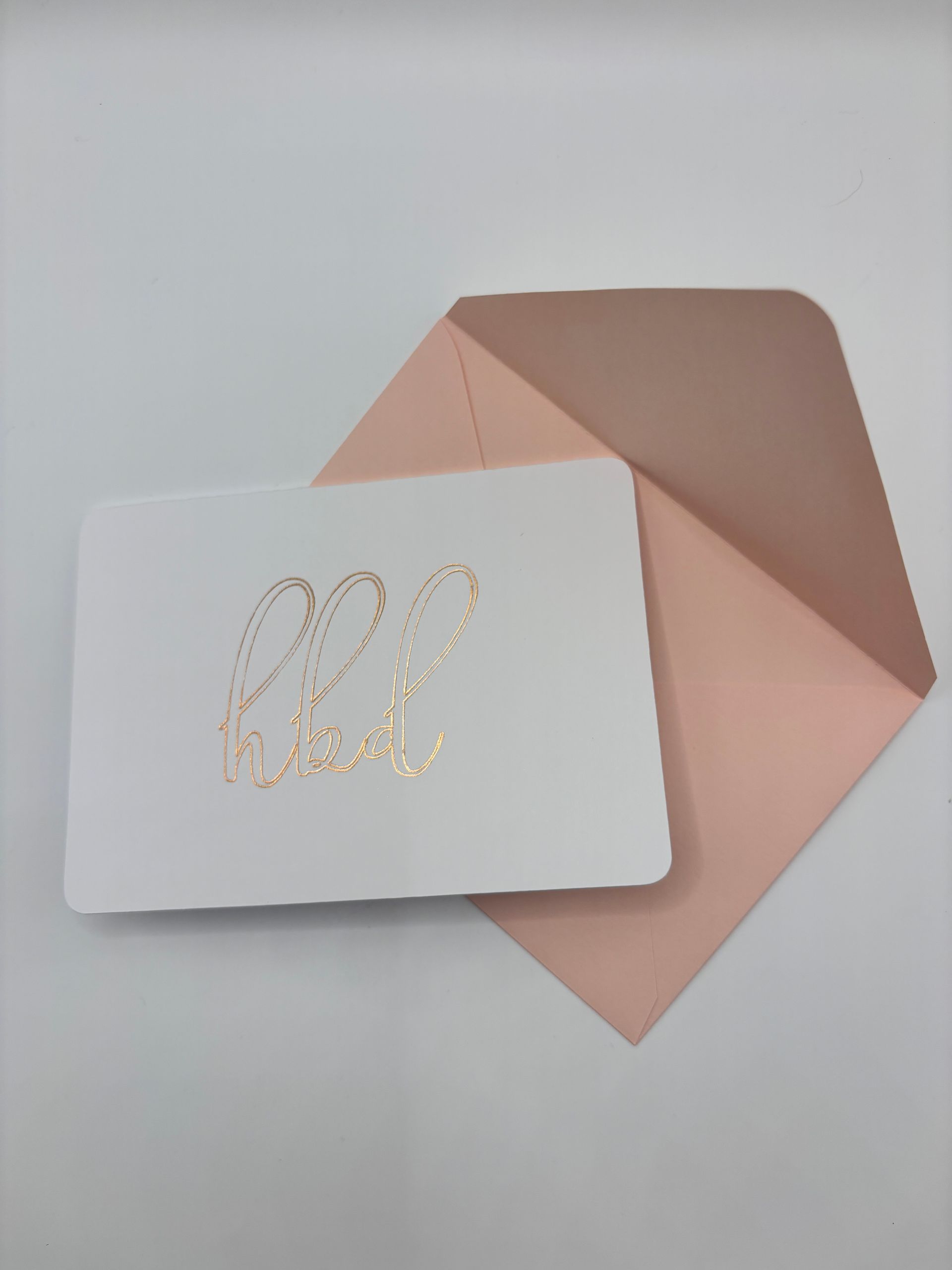 hbd– Foiled Script A1 Greeting Card