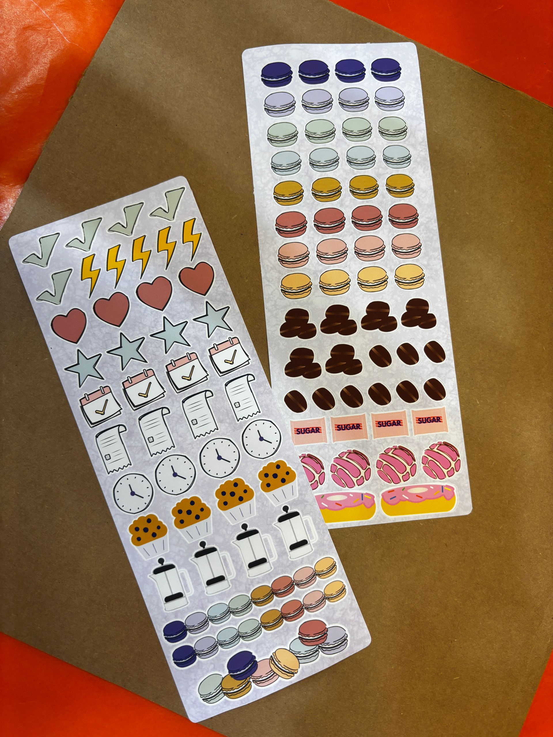 Coffee Break Planner Sticker Set | 2 Sheet Bundle