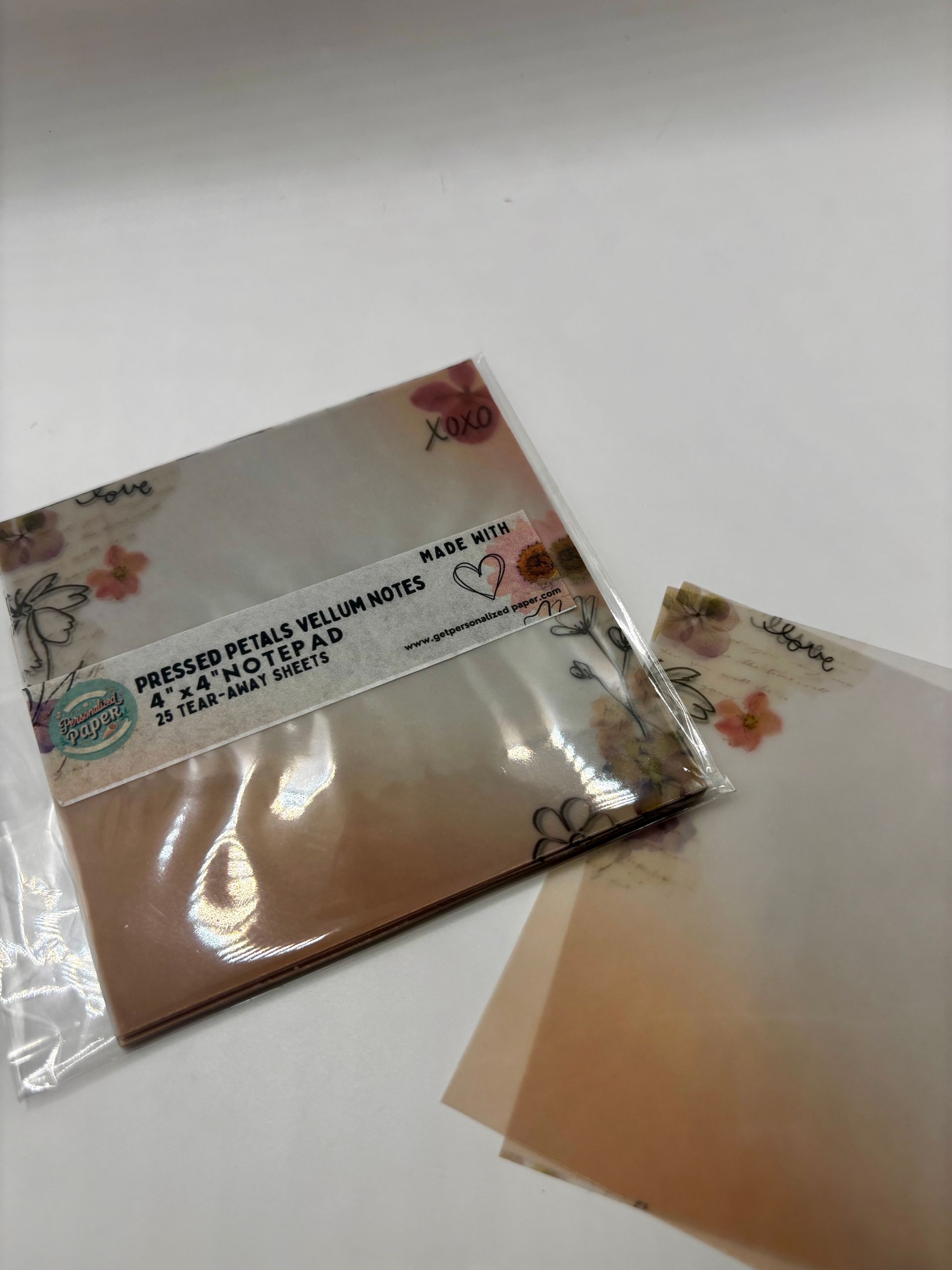 Pressed Petals Vellum Notepad