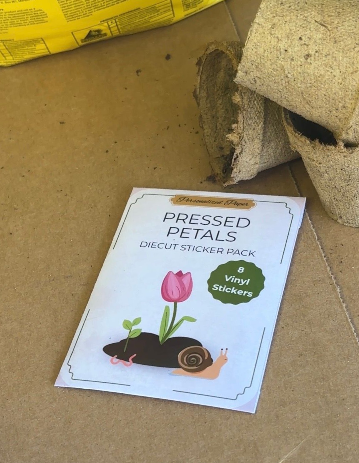 Pressed Petals Seed Packet Sticker Pack | 8 Premium Vinyl Die Cut Stickers