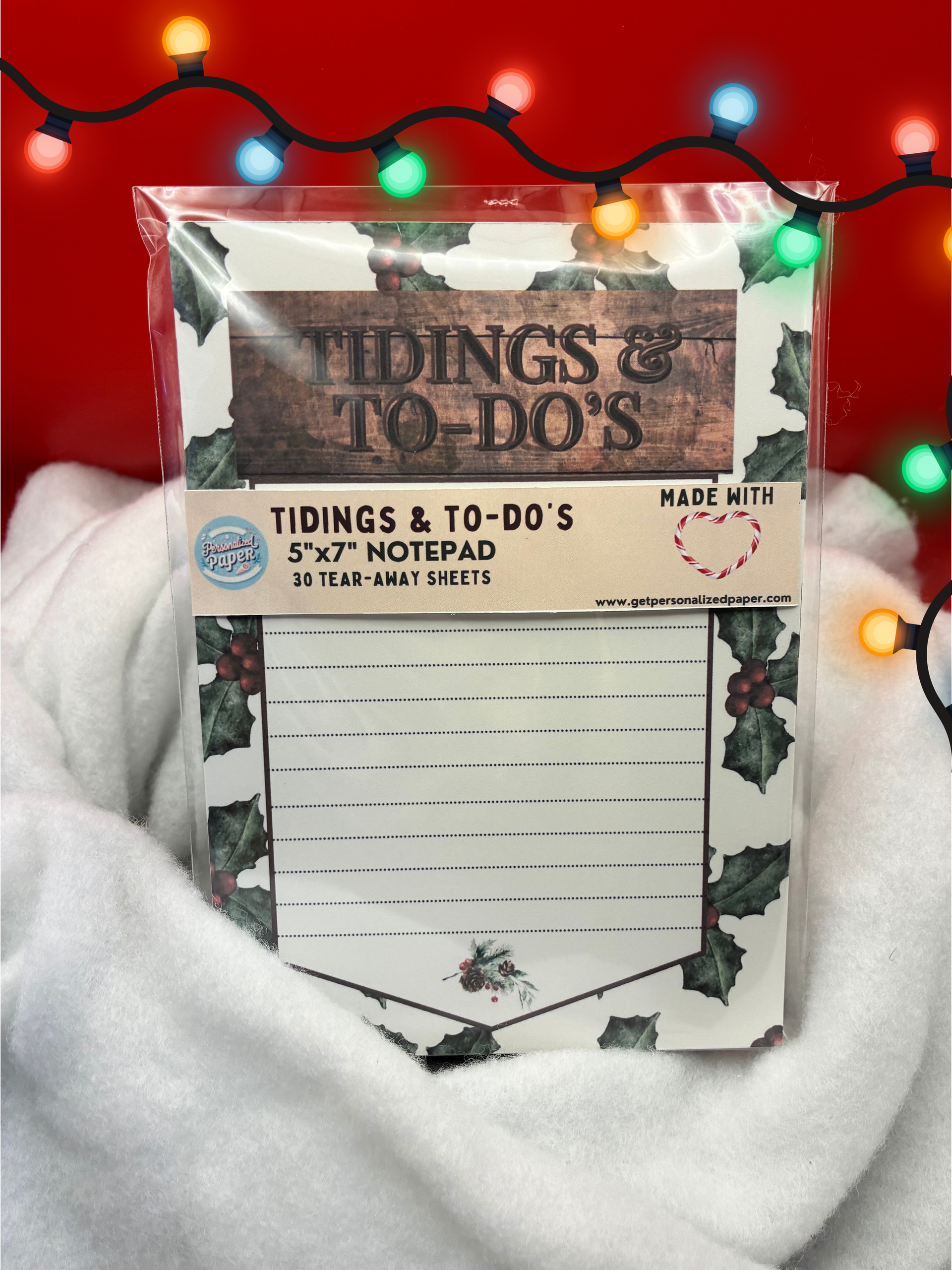 Tidings & To-Do’s Holiday Notepad