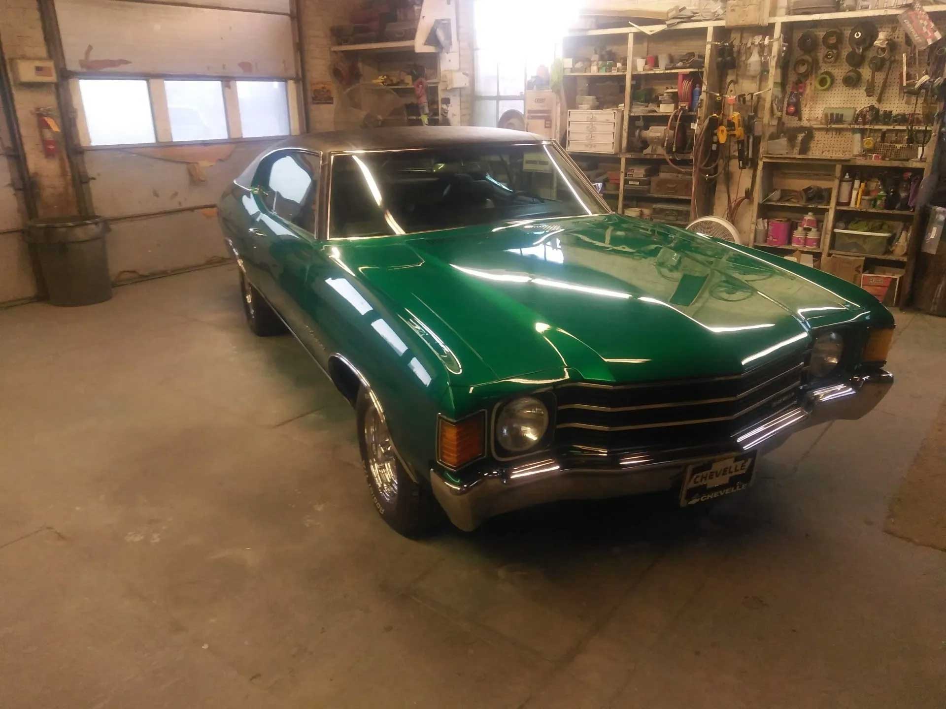 Green Antique Car — Hutchinson, KS — Mobile Service Auto Glass
