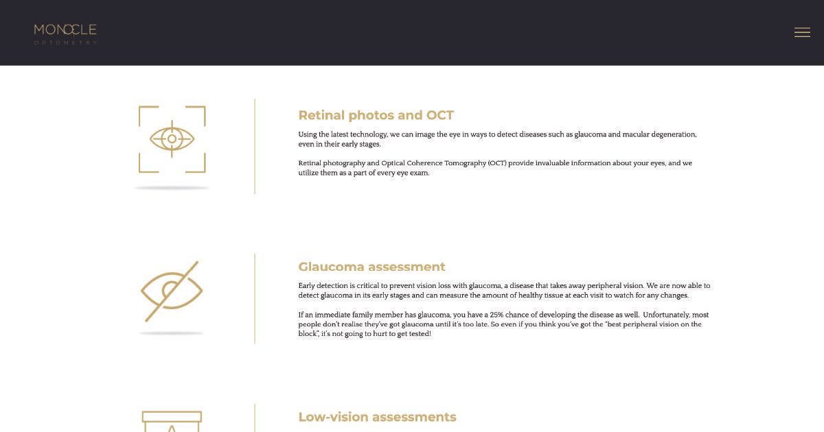 Eye Examination  Monocle Optometry