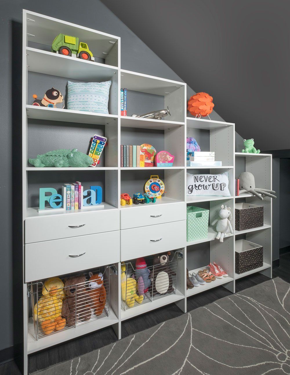 Kids custom closet system