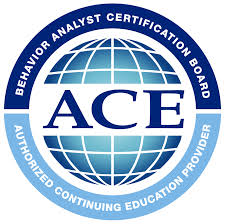 The circular blue Behavior Analyst Certification Board ACE Authorized Continuing Education Provider logo.