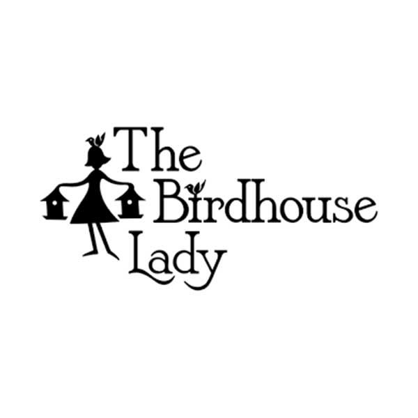 Black logo showing a silhouette of a person holding two birdhouses, with the text 