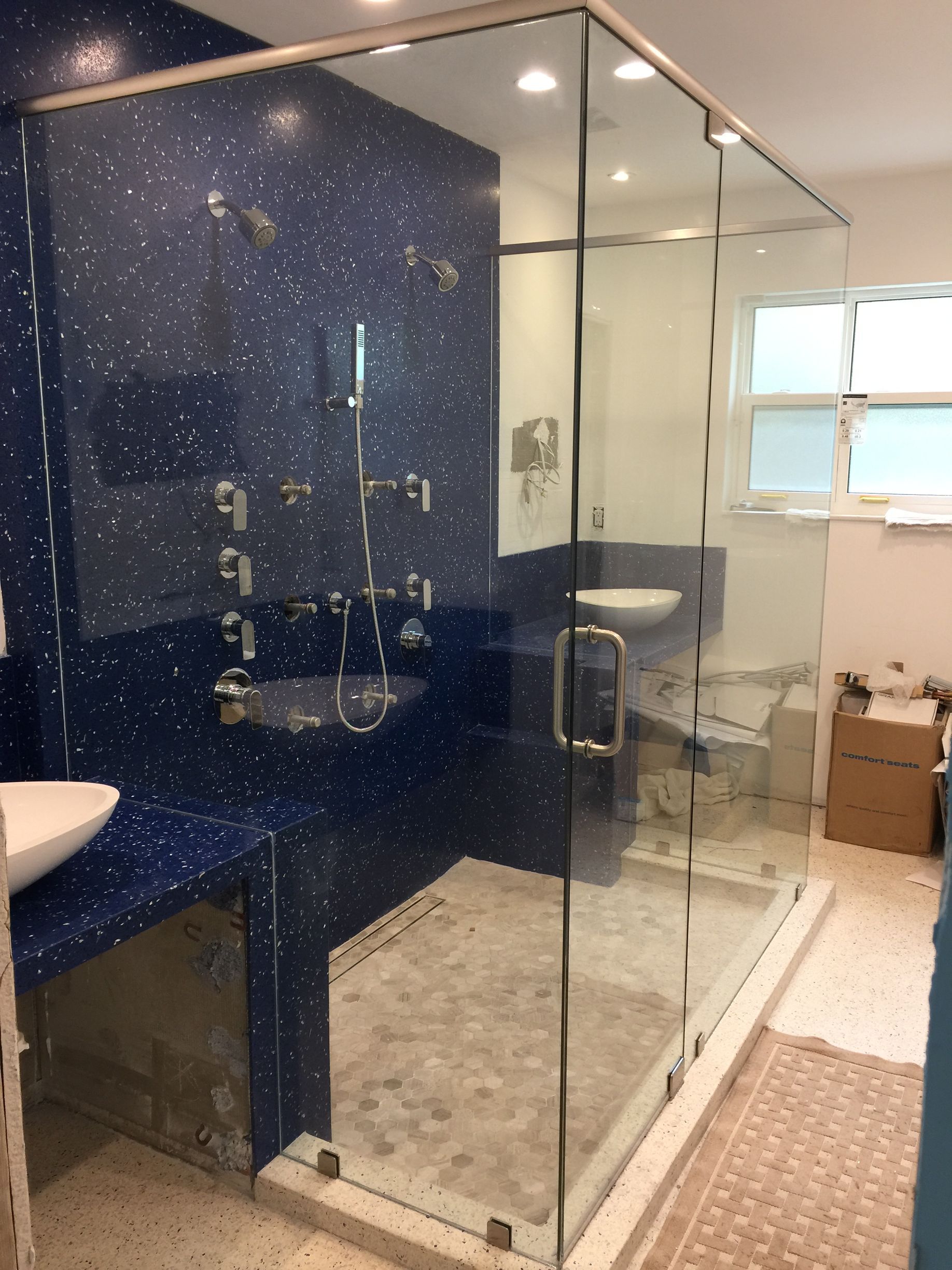 Client Bathroom Glass Installation - Oakland Park, FL - Glass USA