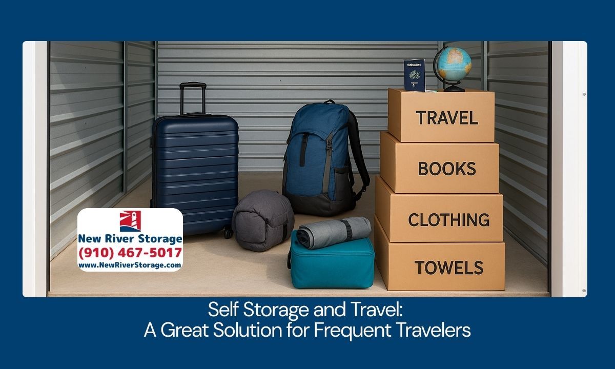 Self storage solution easing packing and storing for frequent travelers