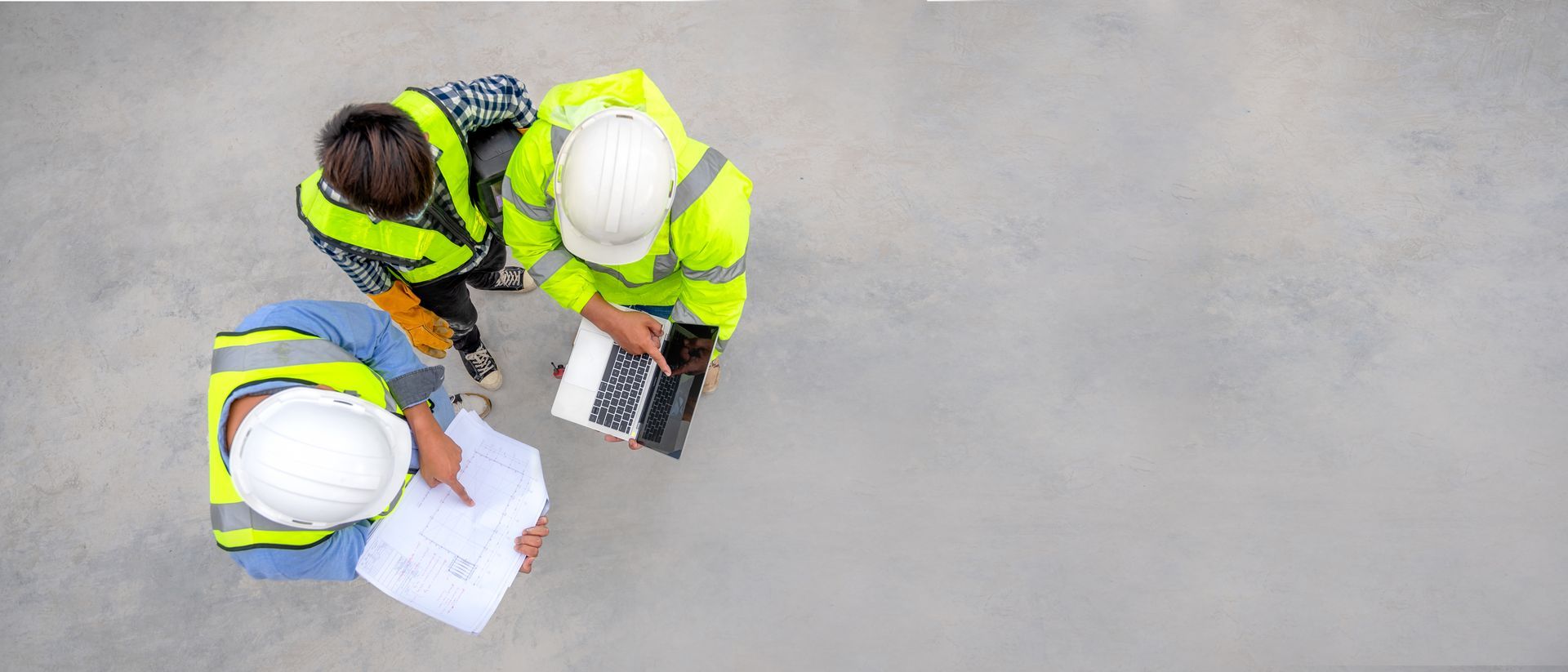 Construction Workers in Hard Hats and Vests — Wendy's Safety Services In Daly River, NT