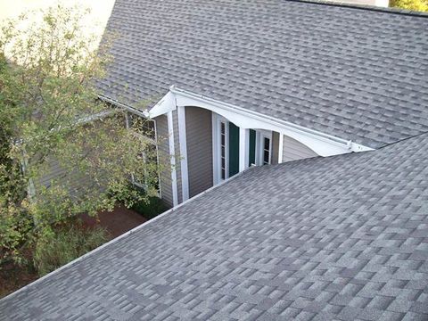 Roof Repairs — Top View of Gray Roof in Canton, IL