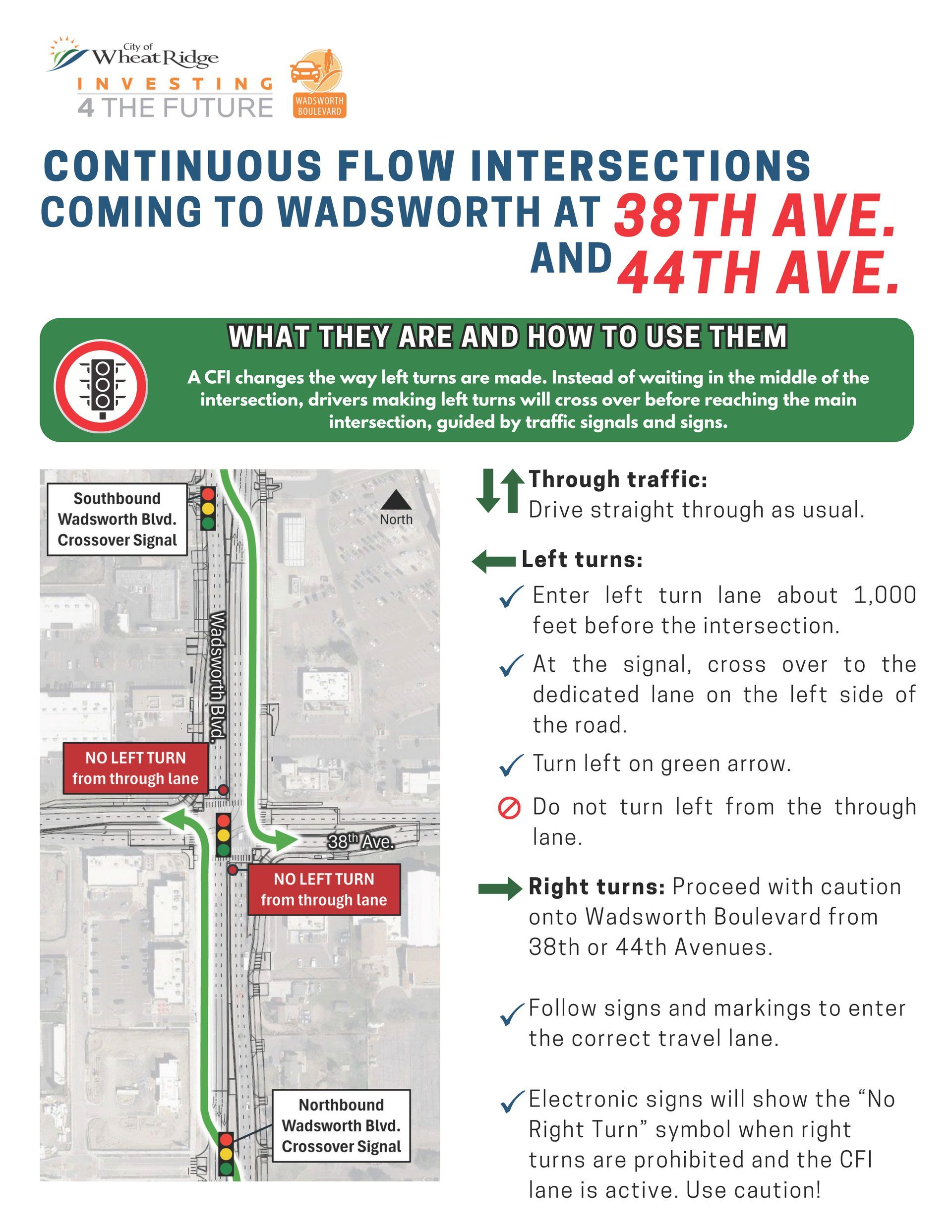 Continuous Flow Intersections on Wadsworth - Wheat Ridge, CO Continuous Flow Intersections on Wadsworth - Wheat Ridge, CO