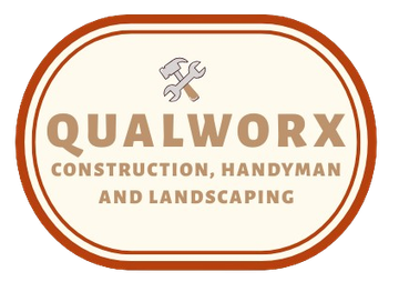 The logo for qualwork construction , handyman and landscaping