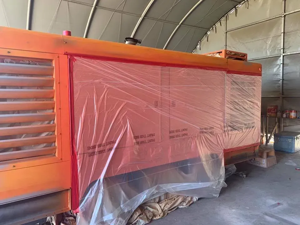 Orange Industrial Equipment, Partially Covered in Plastic — All Blast and Paint in Bakers Creek, QLD