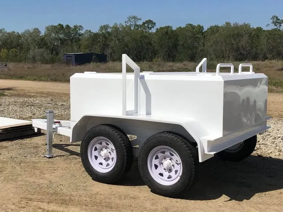 White Utility Trailer With Dual Wheels — All Blast and Paint in Sarina, QLD