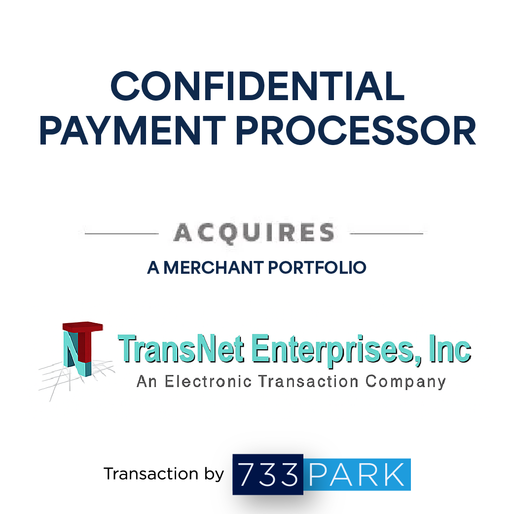 Acquisition announcement: A confidential payment processor acquires a merchant portfolio from TransNet Enterprises.