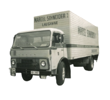 vieux camion Schneider déménagement