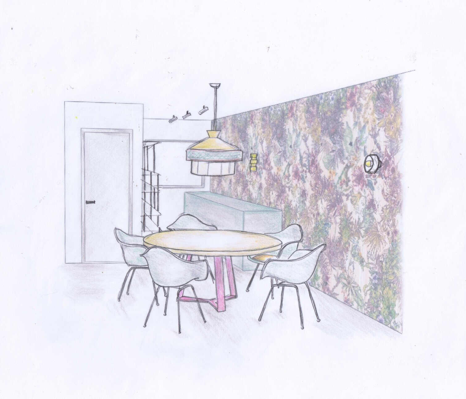 Interieurontwerp visual eetkamer