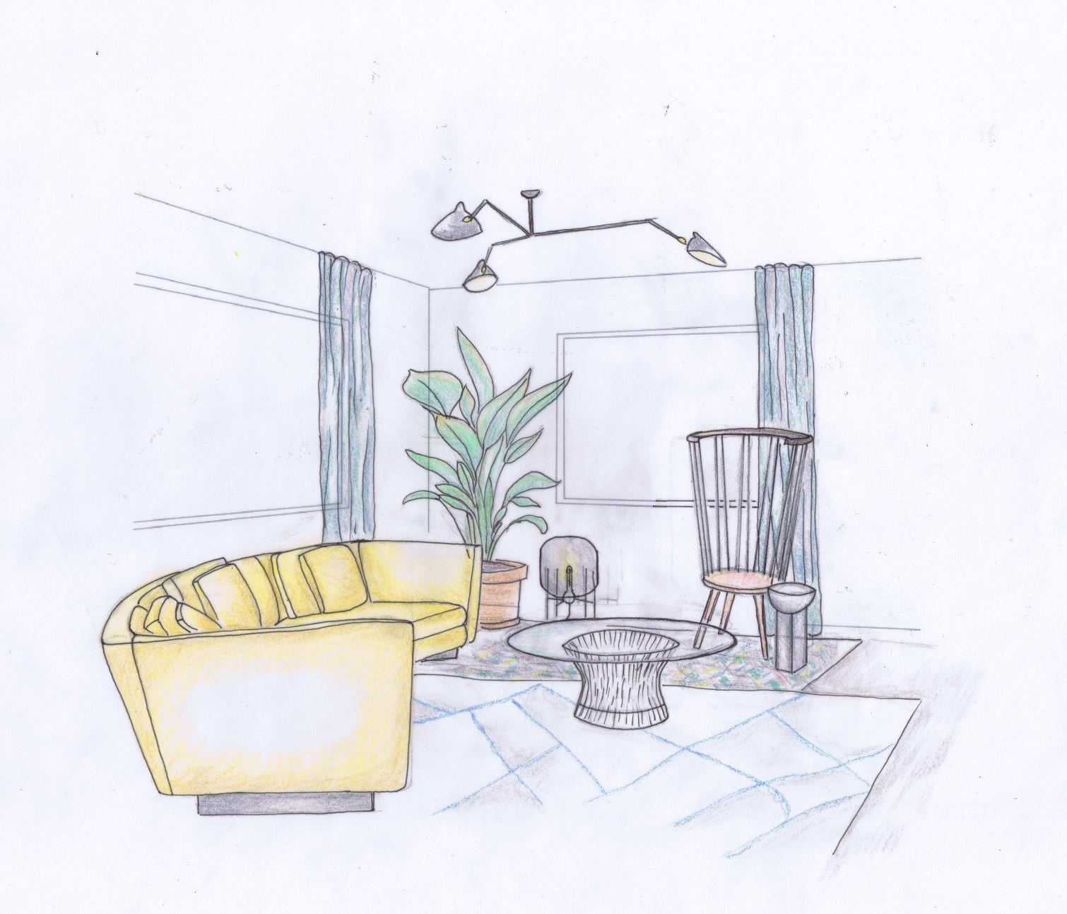 Interieurontwerp visual woonkamer