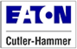 The eaton cutler hammer logo is blue and white on a white background.