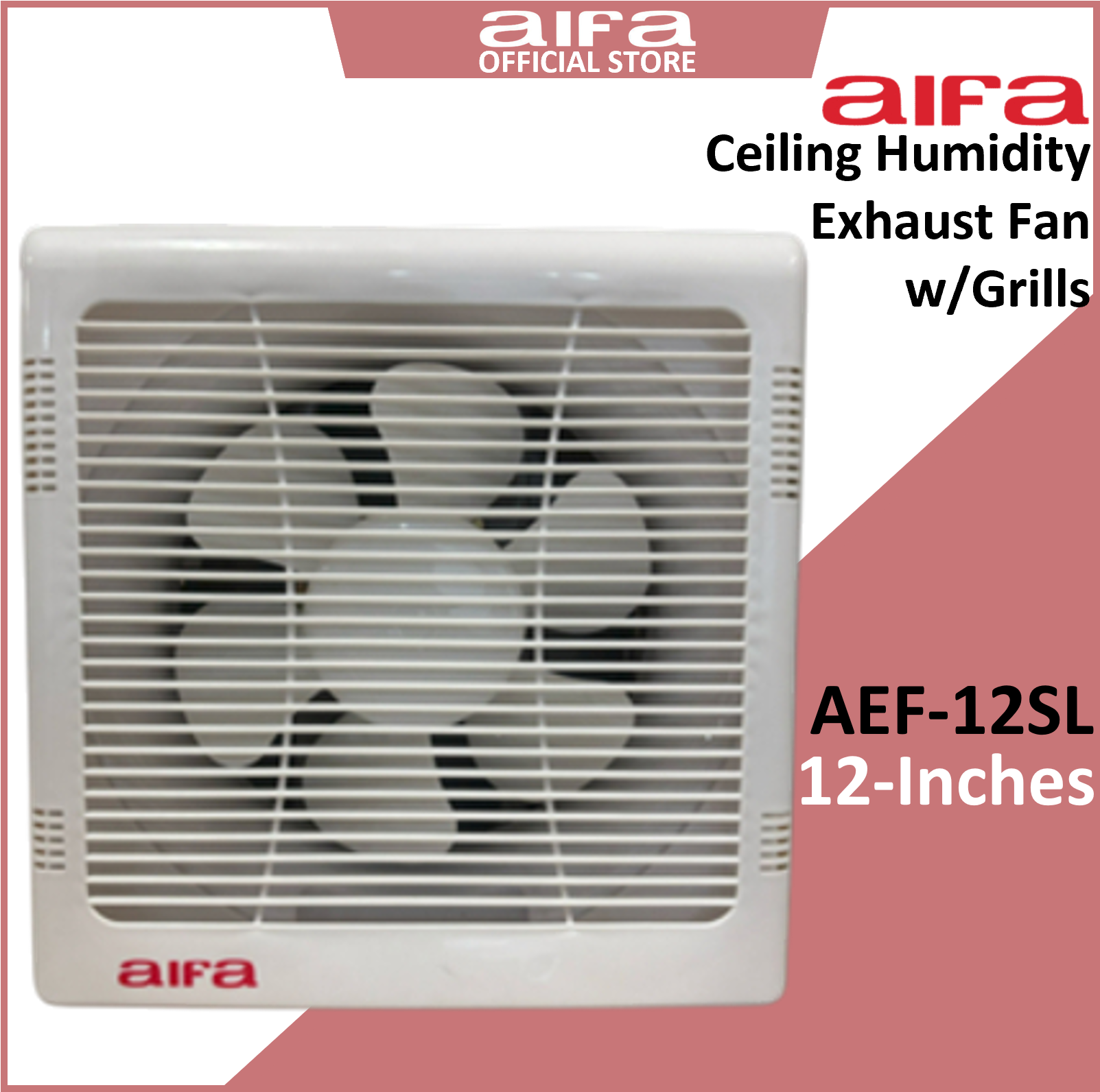 Aifa Ventilation Humidity Exhaust Fans w/Grills 12
