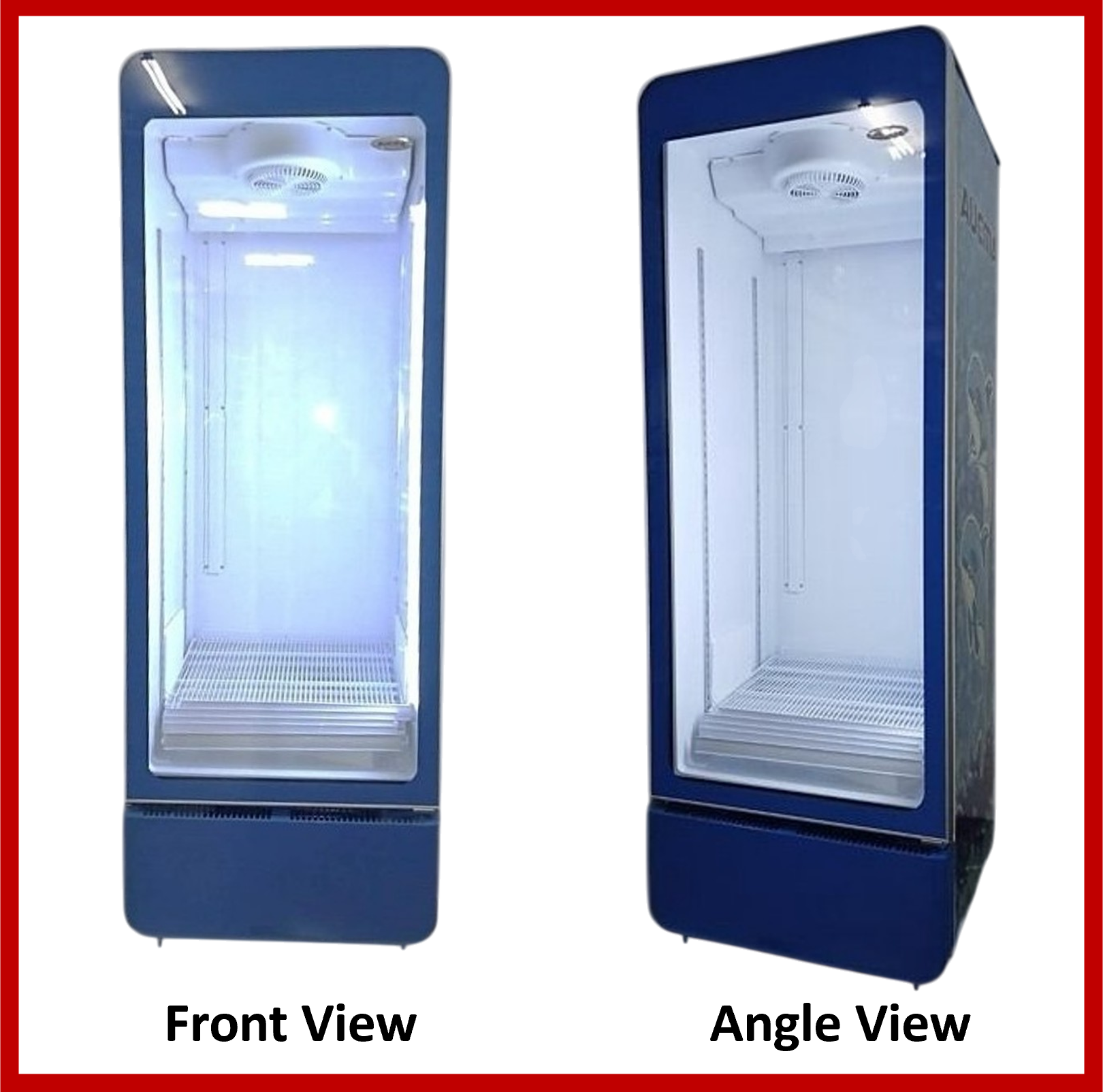 Aucma SC-400HA Standing Chiller Showcase, 400L capacity, Air cooling system