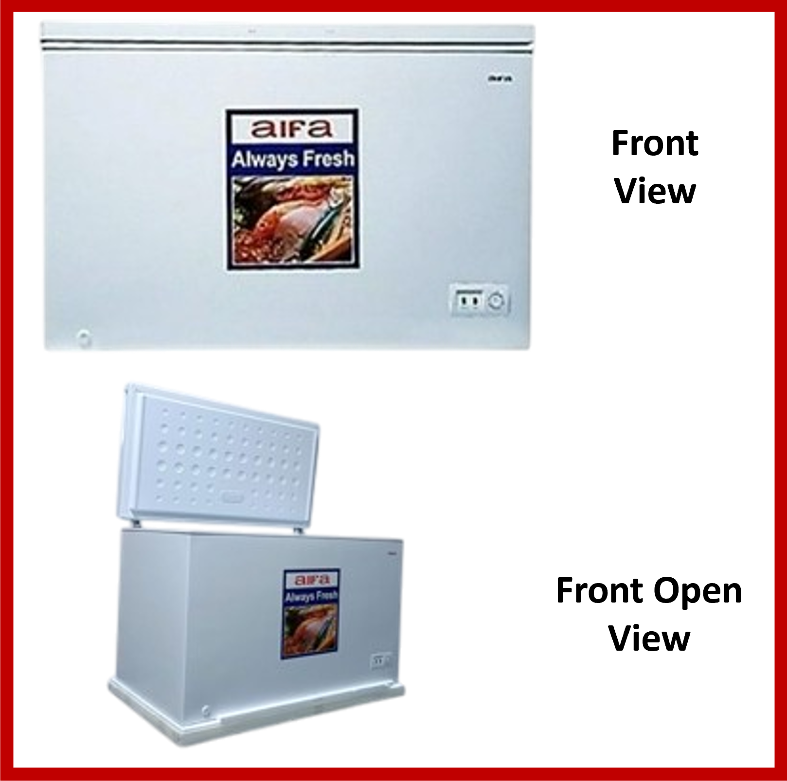 Aifa AF-H388L Commercial Chest Freezer, Top Opening Door, 380L Capacity