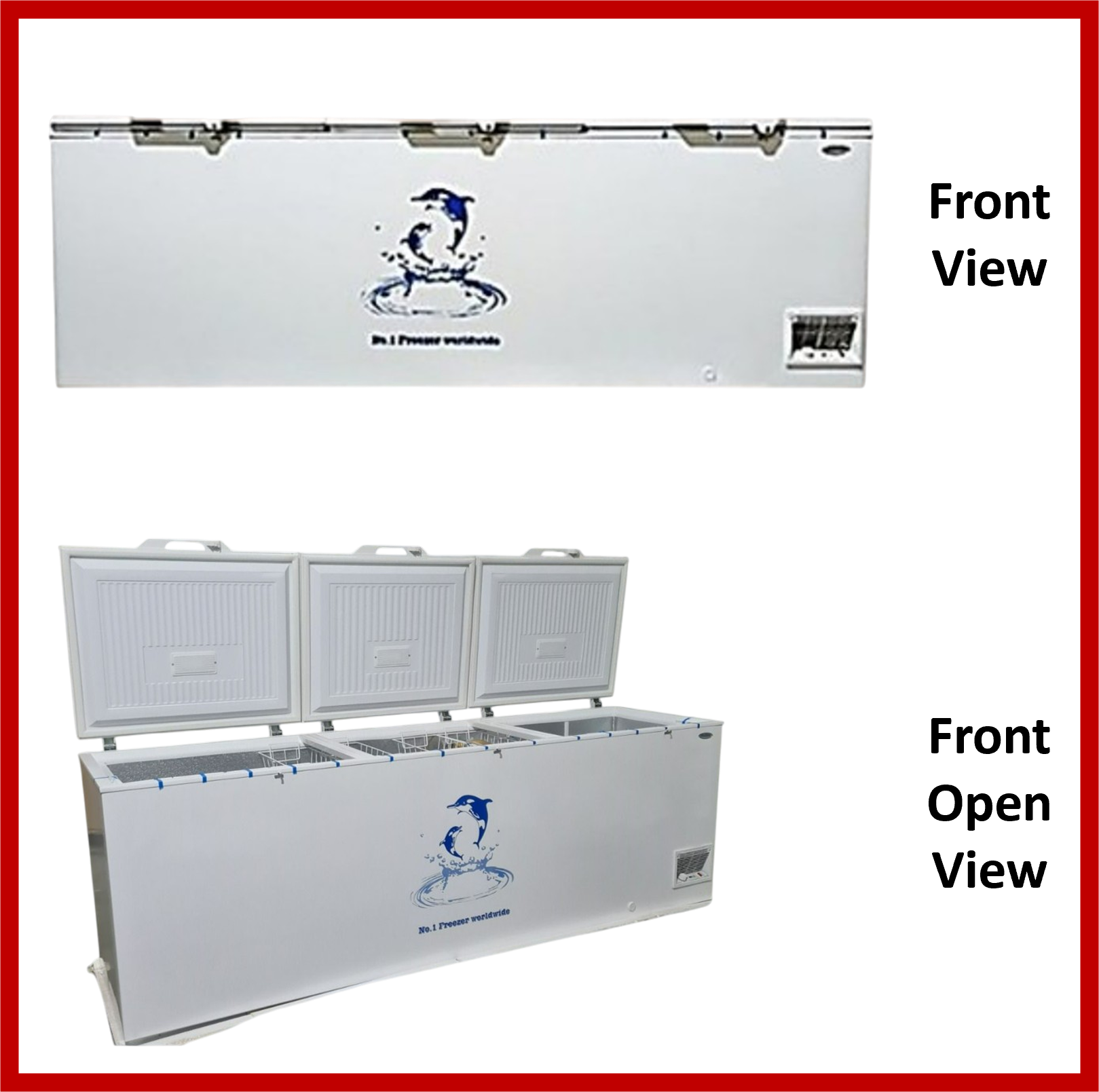 Aucma BD-903 3-Door Chest Freezer, 903L capacity, Ideal for large households or commercial settings