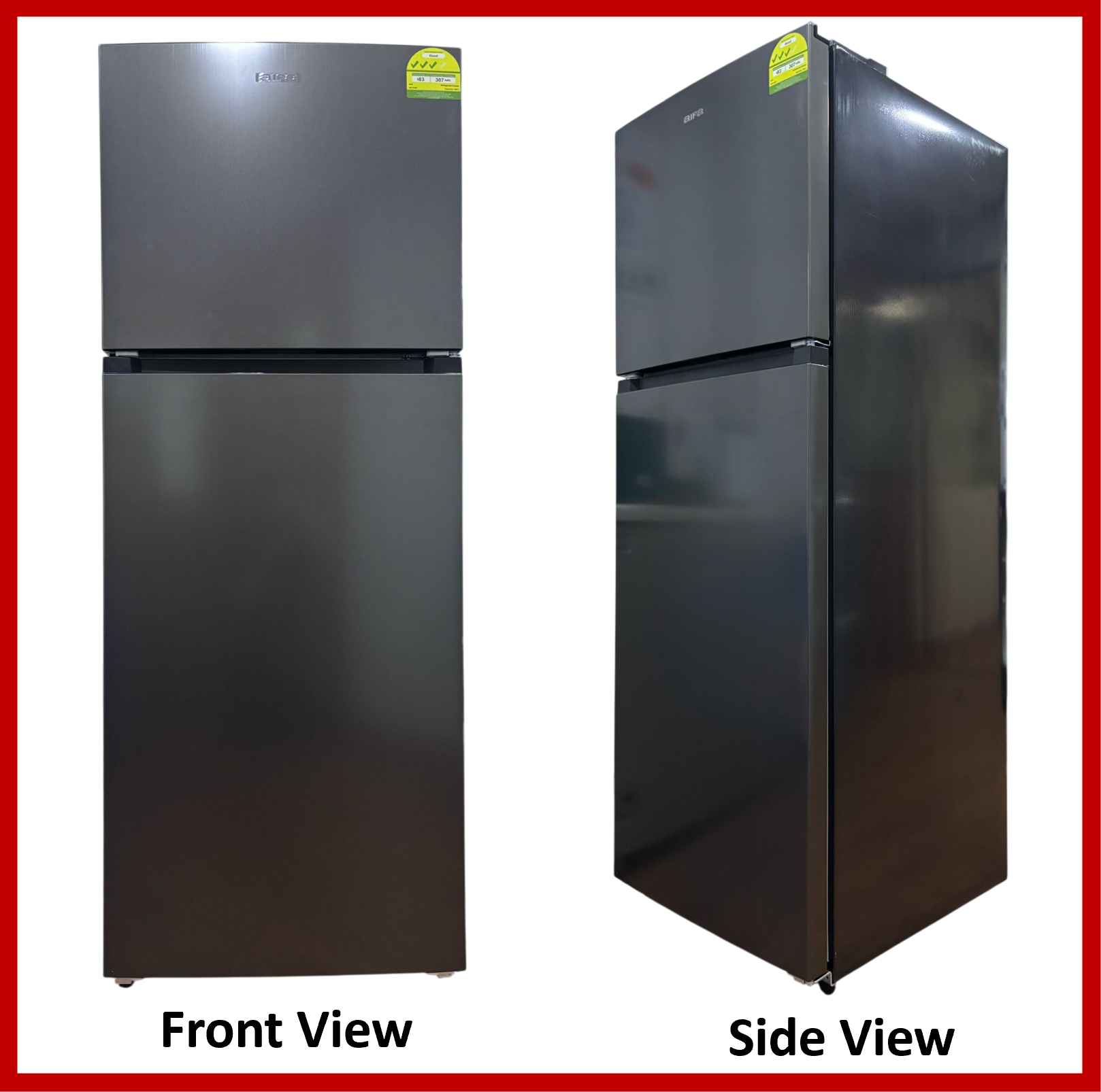 Aifa 2 Door Refrigerator - Top Freezer, No Frost Technology, 330L - AR-H382