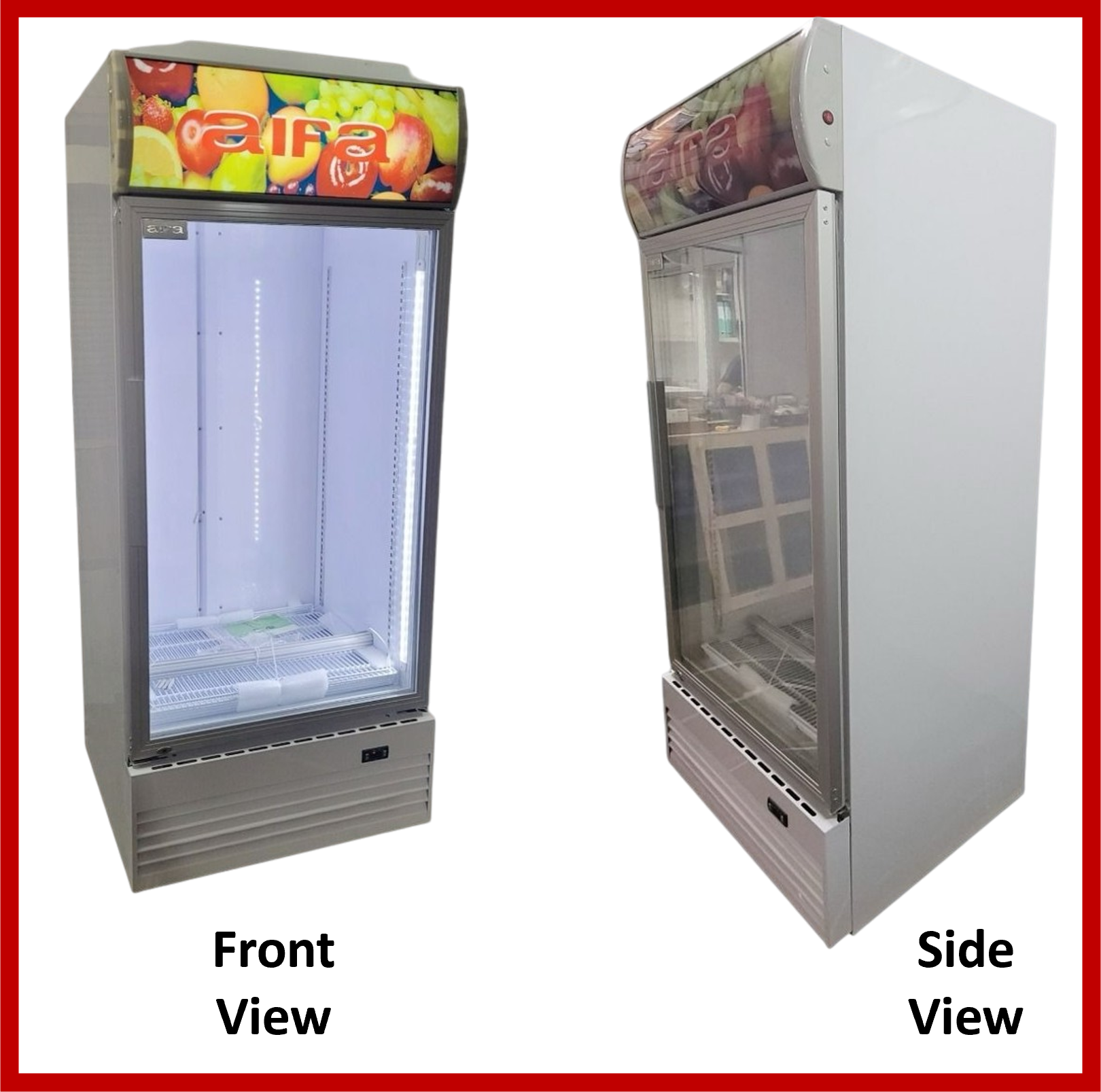 Aifa SC-A669 Glass Door Chiller, 660L Capacity, Glass doors for clear visibility