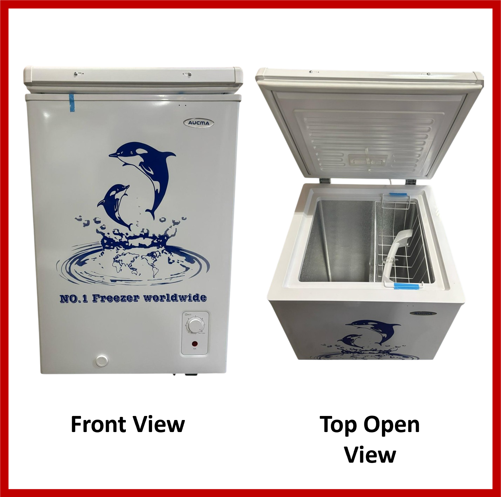 Aucma BD-130FC Chest Freezer, Top Opening Door, 120L Capacity, 2 in 1 Chiller / Freezer