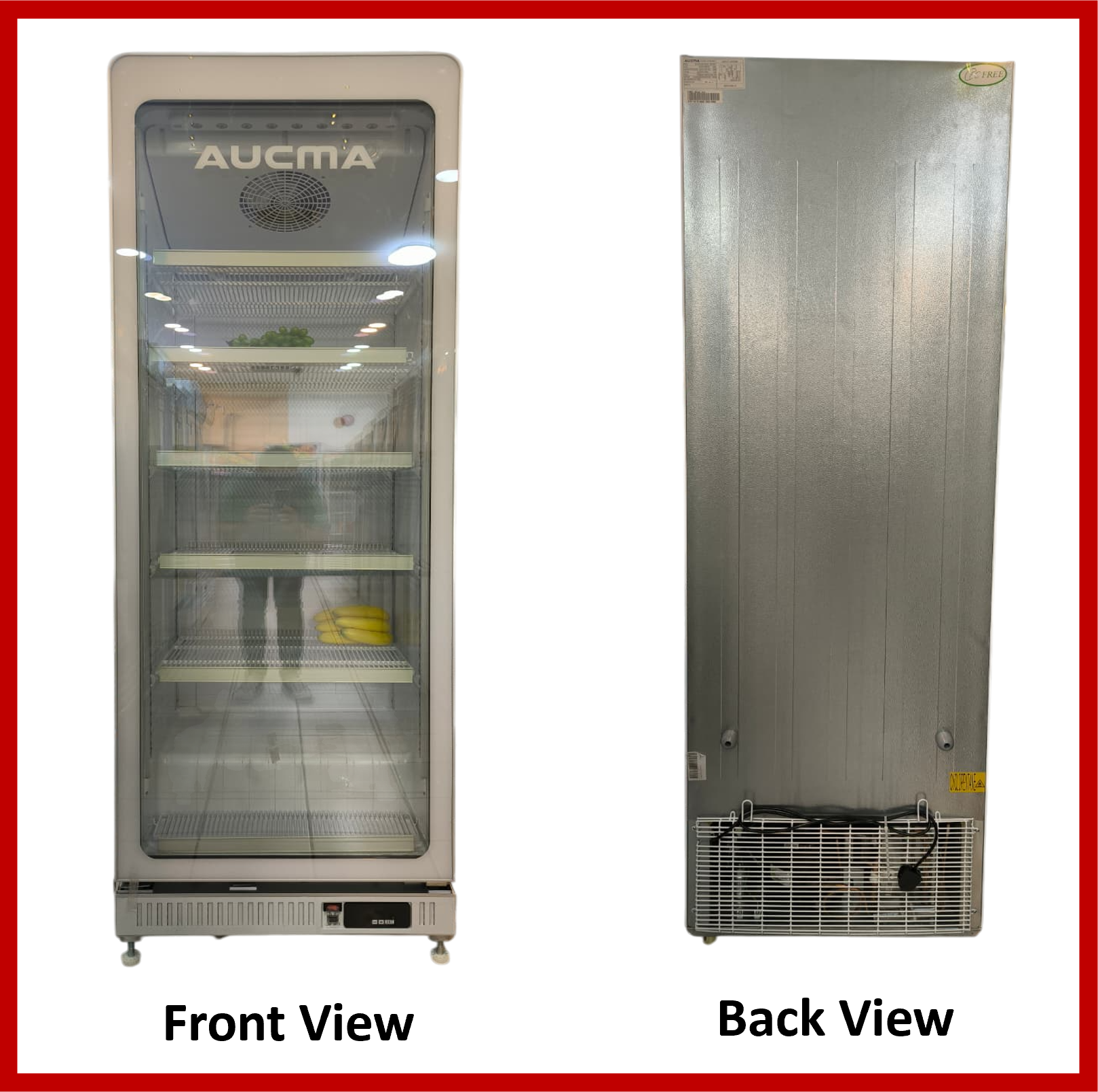 Aucma SC-510 Chiller Showcase, 508L, Step compartment for more display, Air Cooling