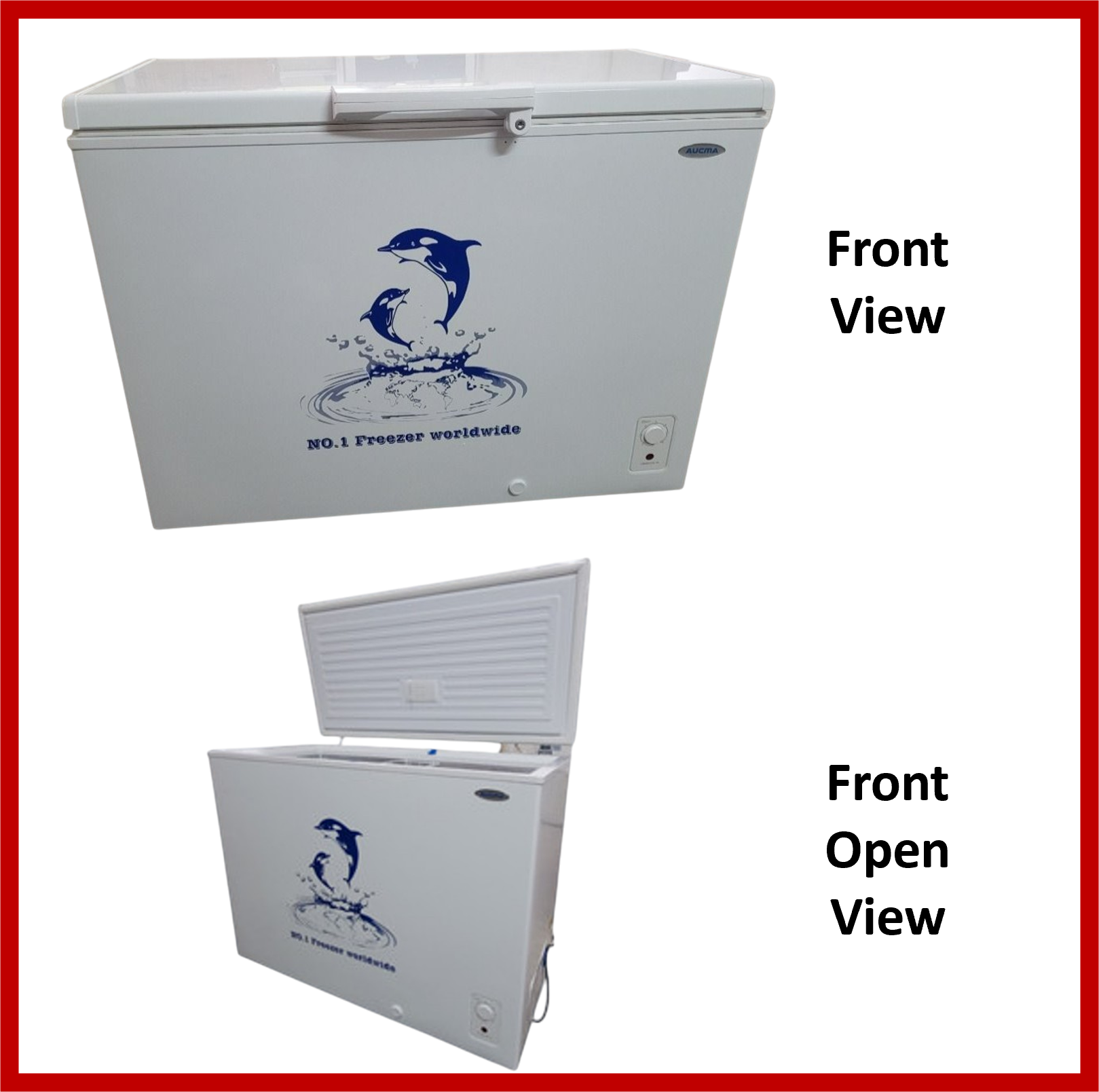 Aucma Chest Freezer, Top Opening Door, 400L Capacity - BD-400NA