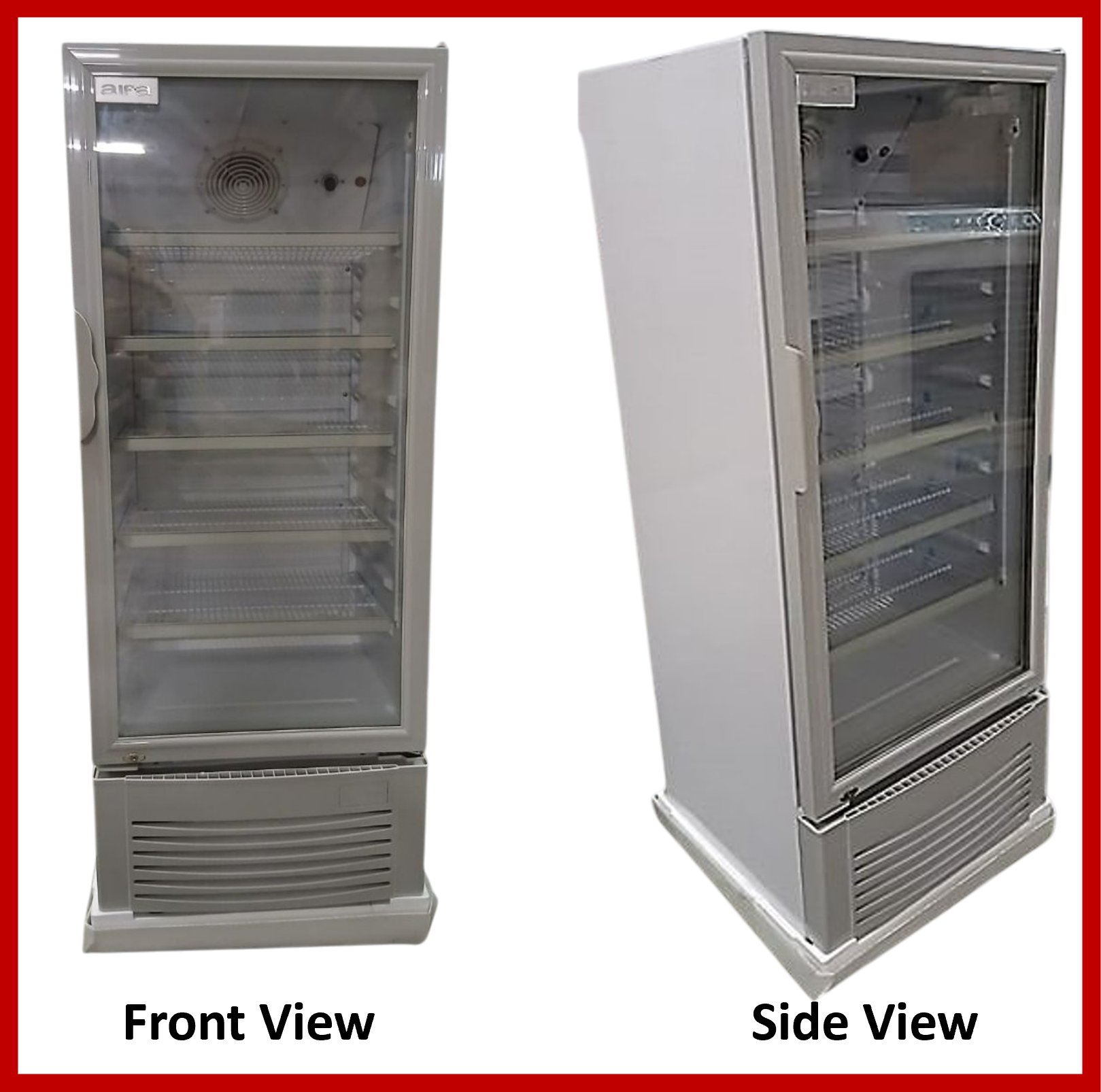 Aifa Standing Chiller, Drinks Display Showcase(4 Trays), 300L Capacity - SC-A306
