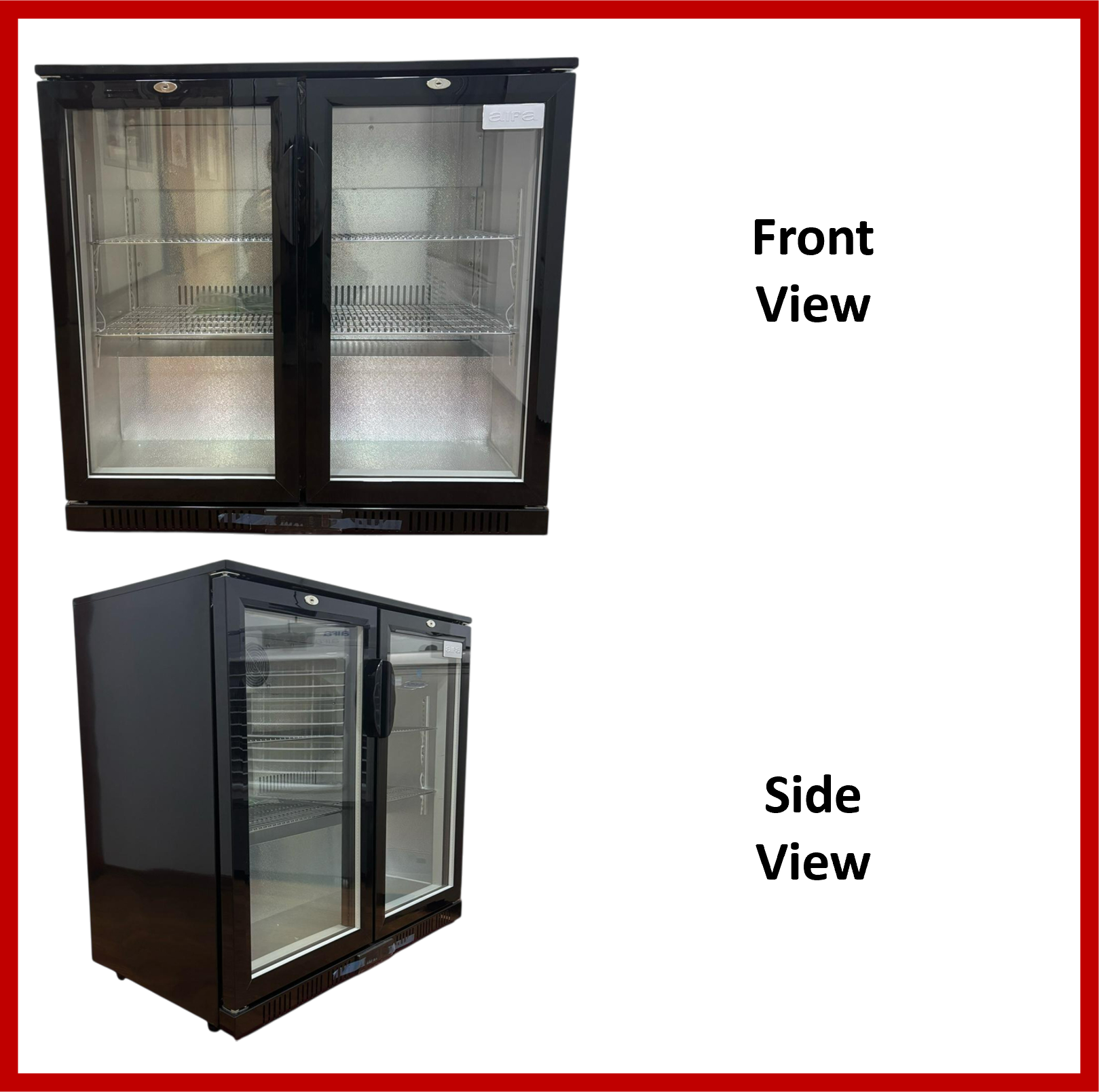 Aifa Glass Door Chiller, 198L Capacity, Convenient Self-Close Mechanism - BB-202H