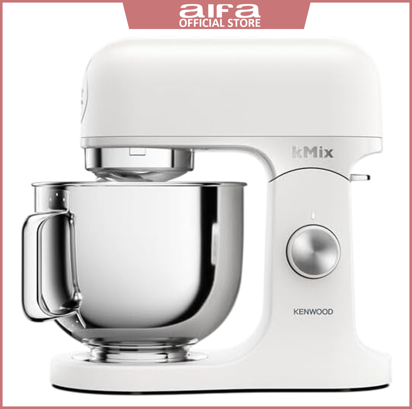 Kenwood kMix KMX751AWH - Stand mixer with 4 attachments, 5L capacity, metal body, 1000W, pure white colour
