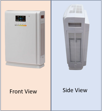 Elba EP-668 Air Purifier UV & Ozone Sterilization, Easy to operate, Light Weight & Portable, Area: 35 m²