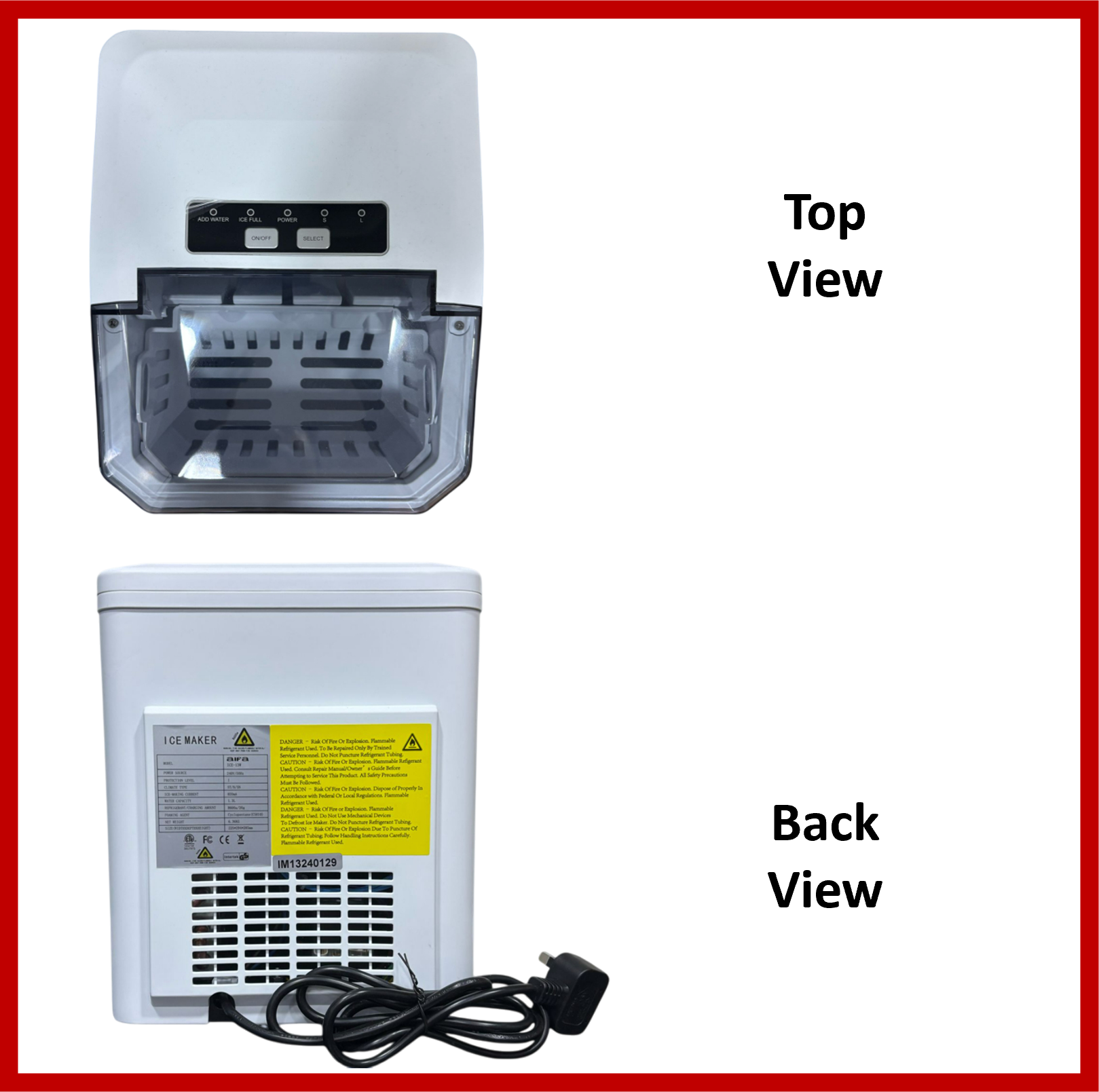 Aifa Table Top Ice Maker, Compact and efficient - Silver ICE-13SS