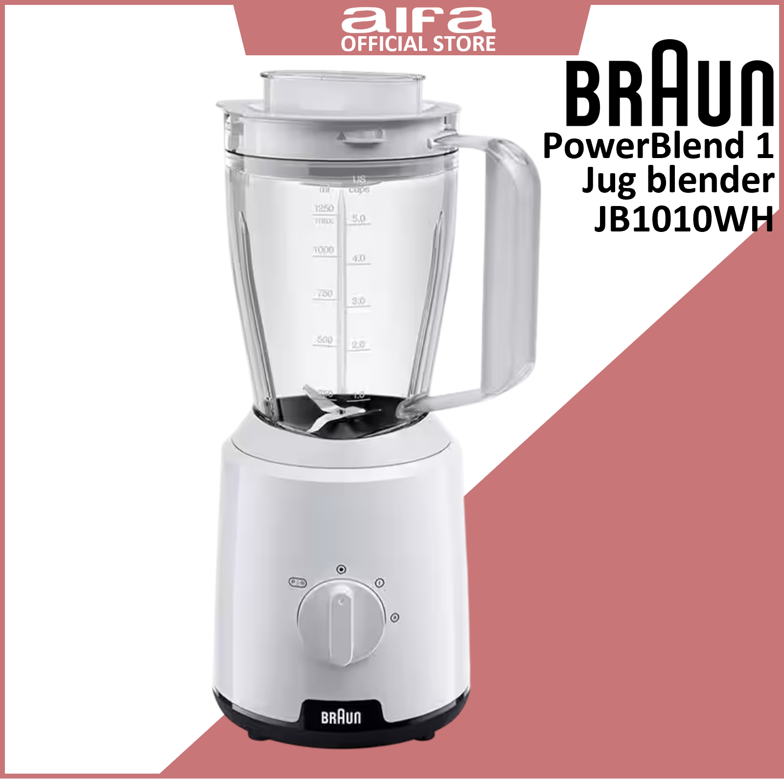 Barun PowerBlend 1 Jug blender JB1010WH - White