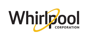 The whirlpool corporation logo is black and yellow on a white background.