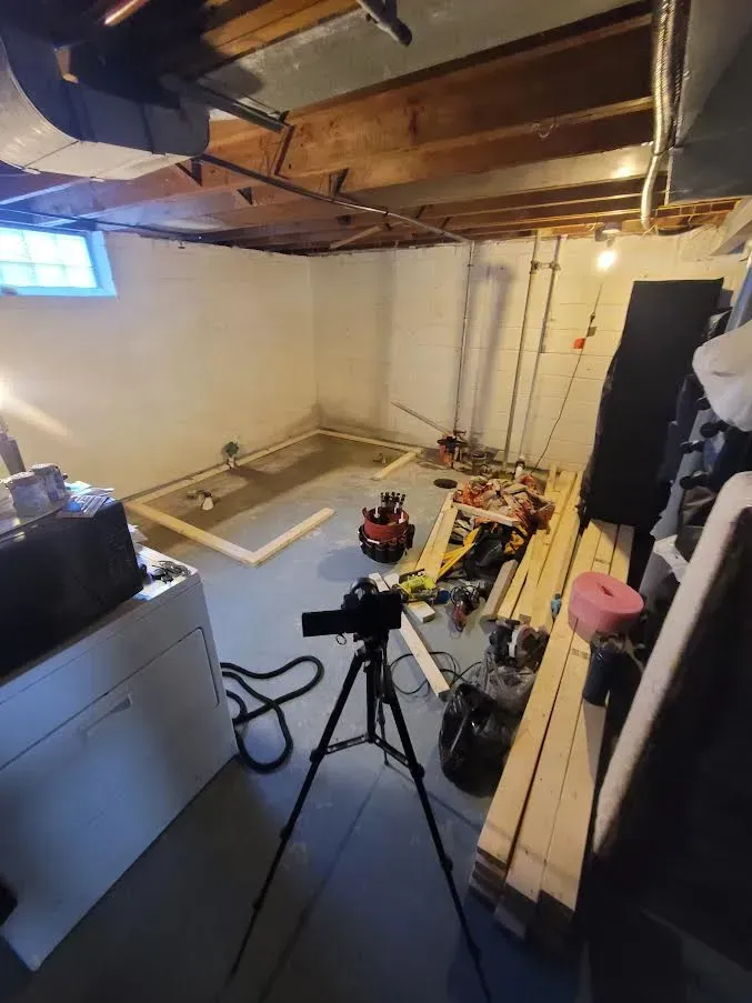Basement renovation in progress