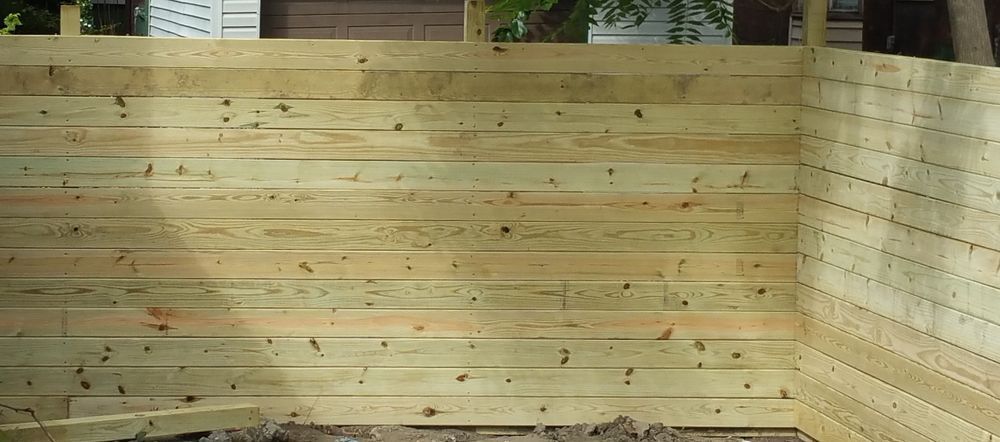 Wooden fence in natural light