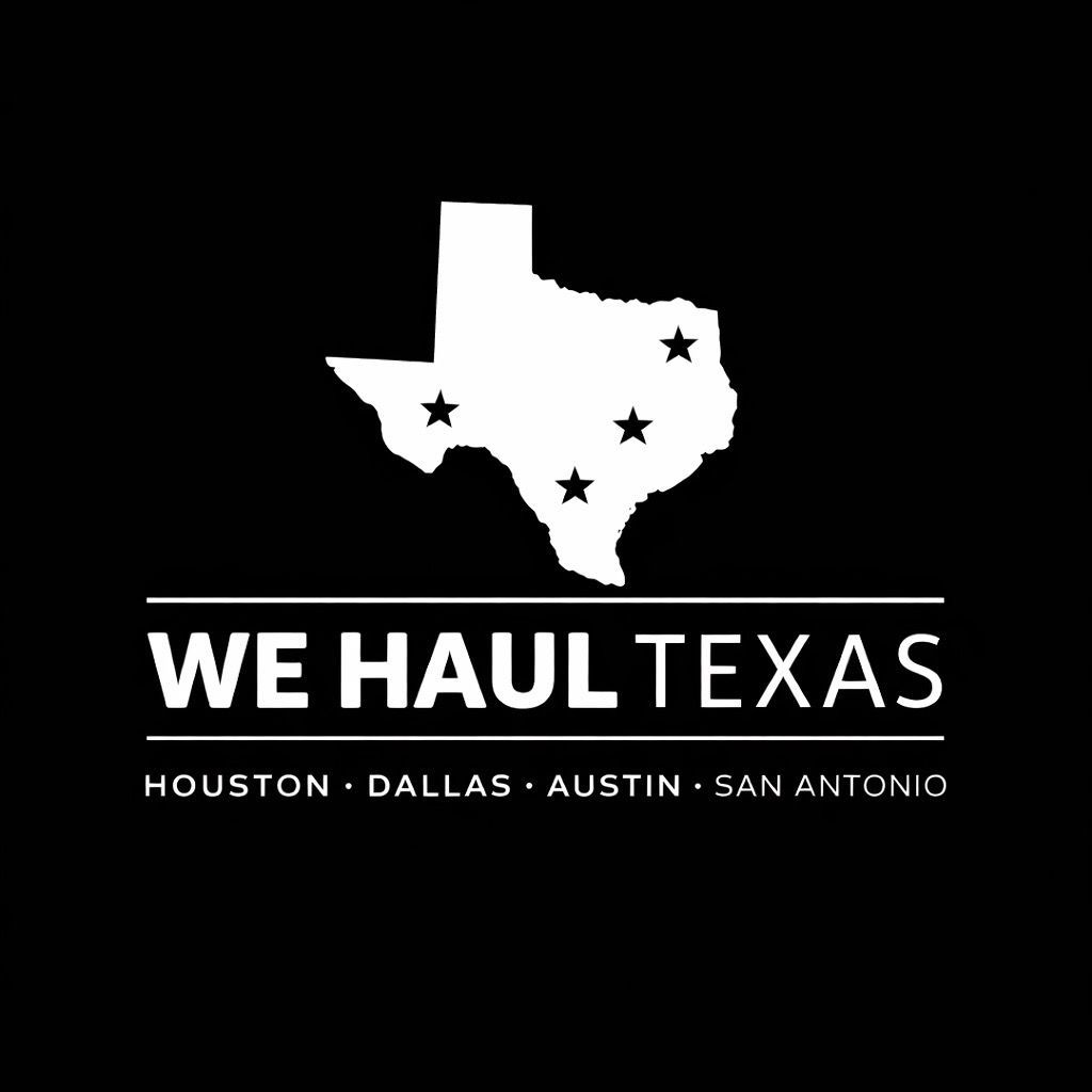 A blue and white logo for we haul nashville