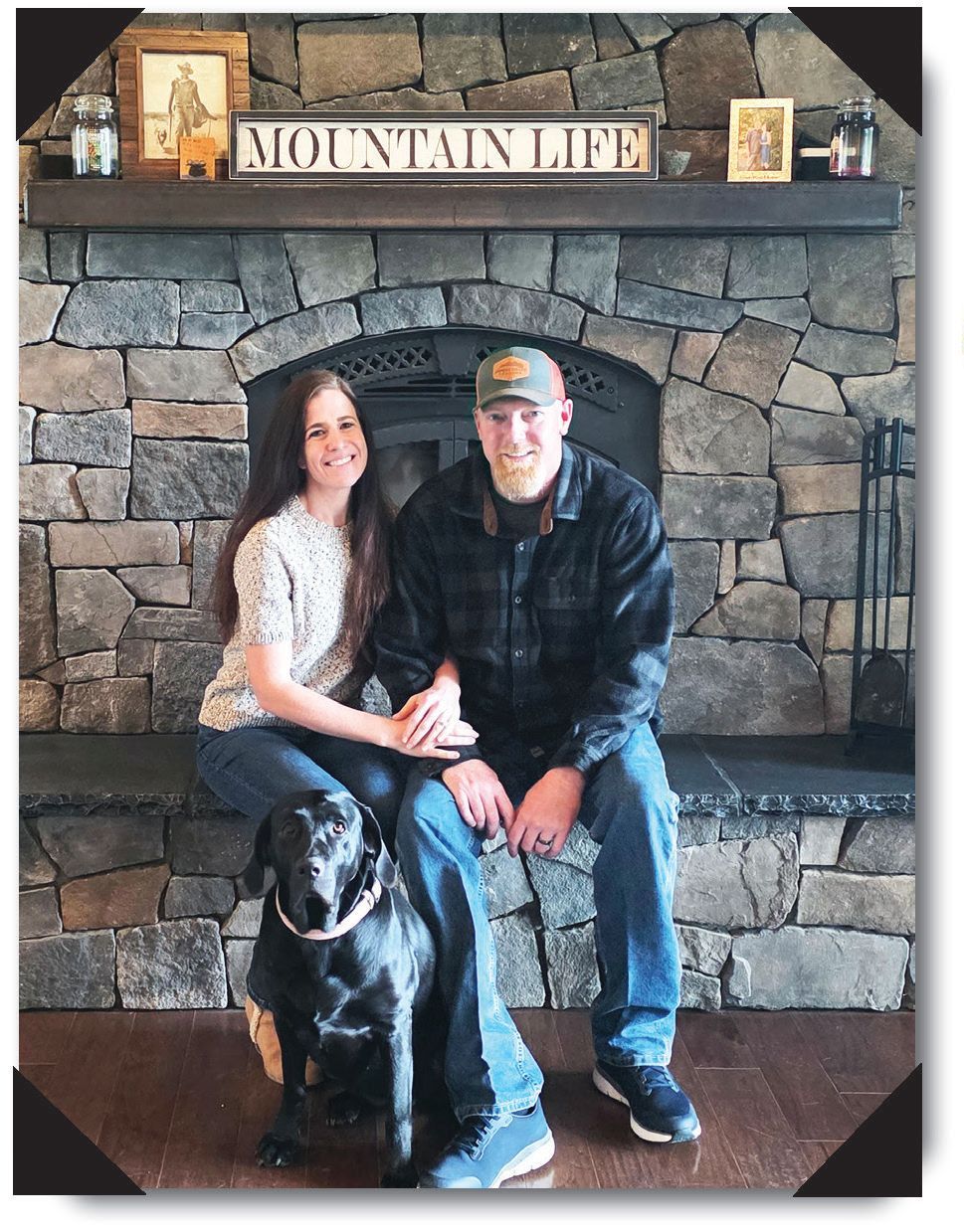 Clint Griffith, wife Stephanie, and Lucca the loveable Lab.